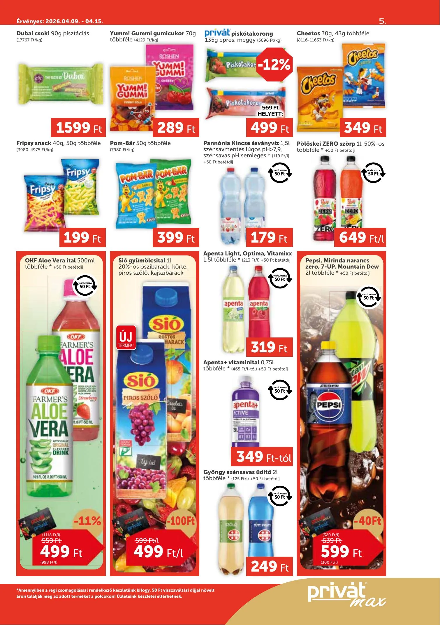 Privát akciós újság Max 04.09–04.15 – 5. oldal