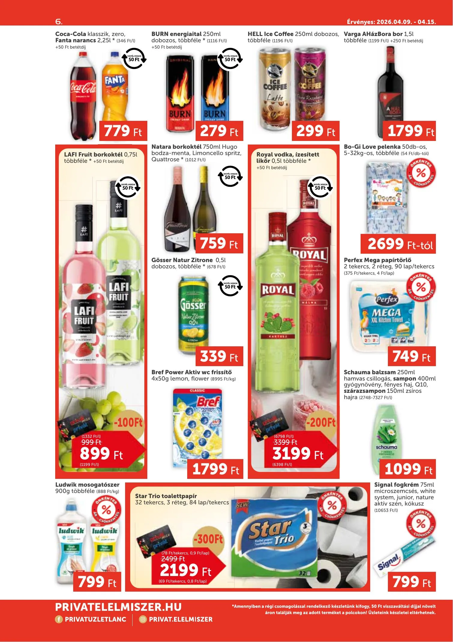 Privát akciós újság Max 04.09–04.15 – 6. oldal