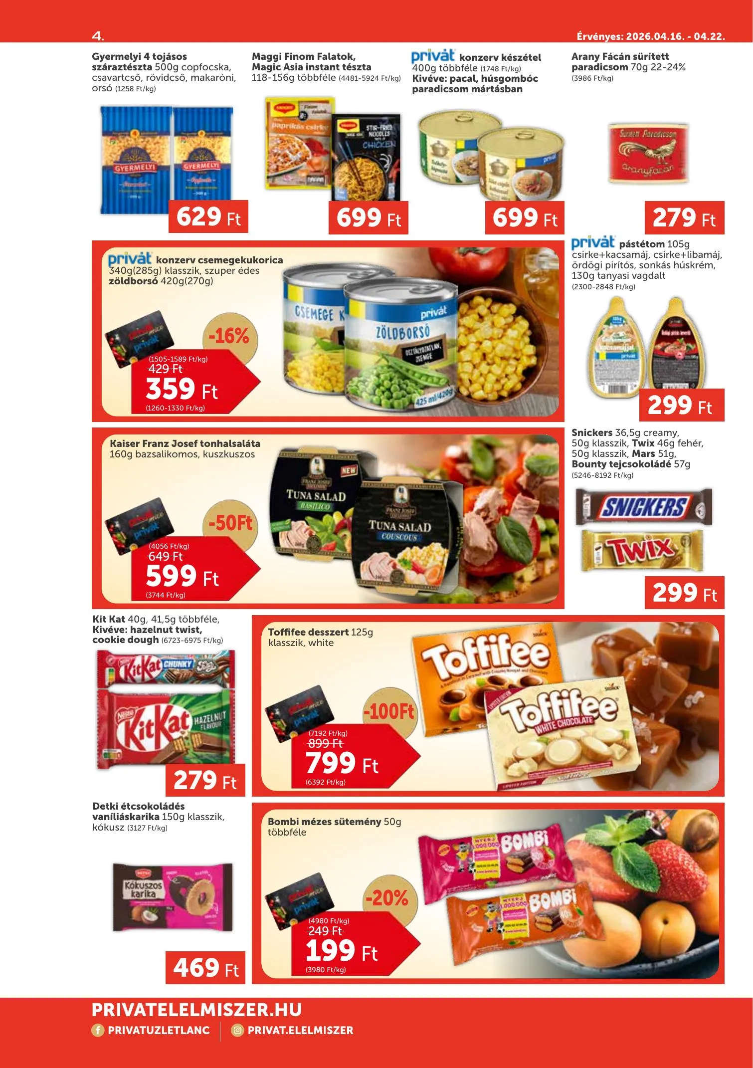Privát akciós újság Max 04.16–04.22 – 4. oldal