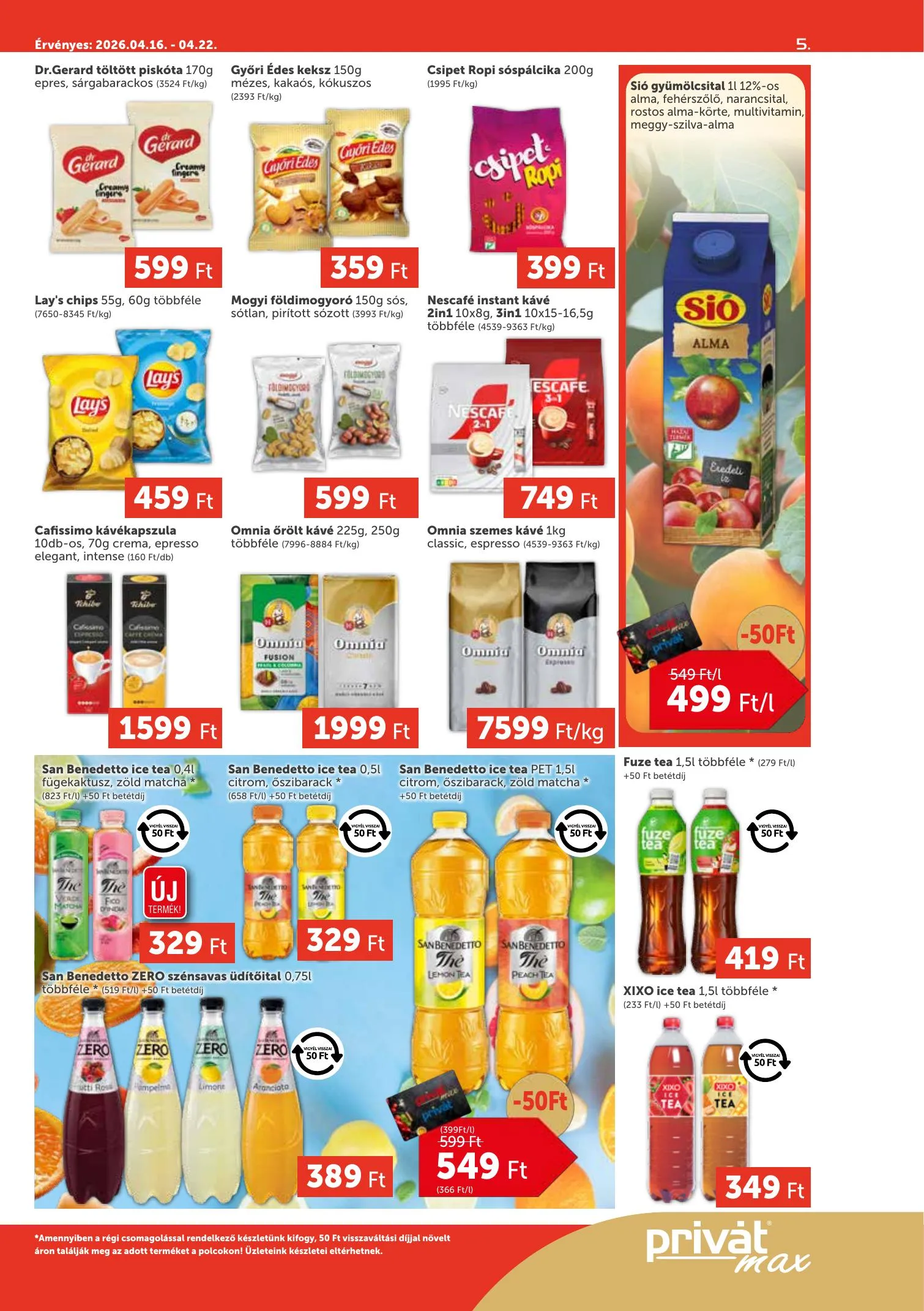 Privát akciós újság Max 04.16–04.22 – 5. oldal