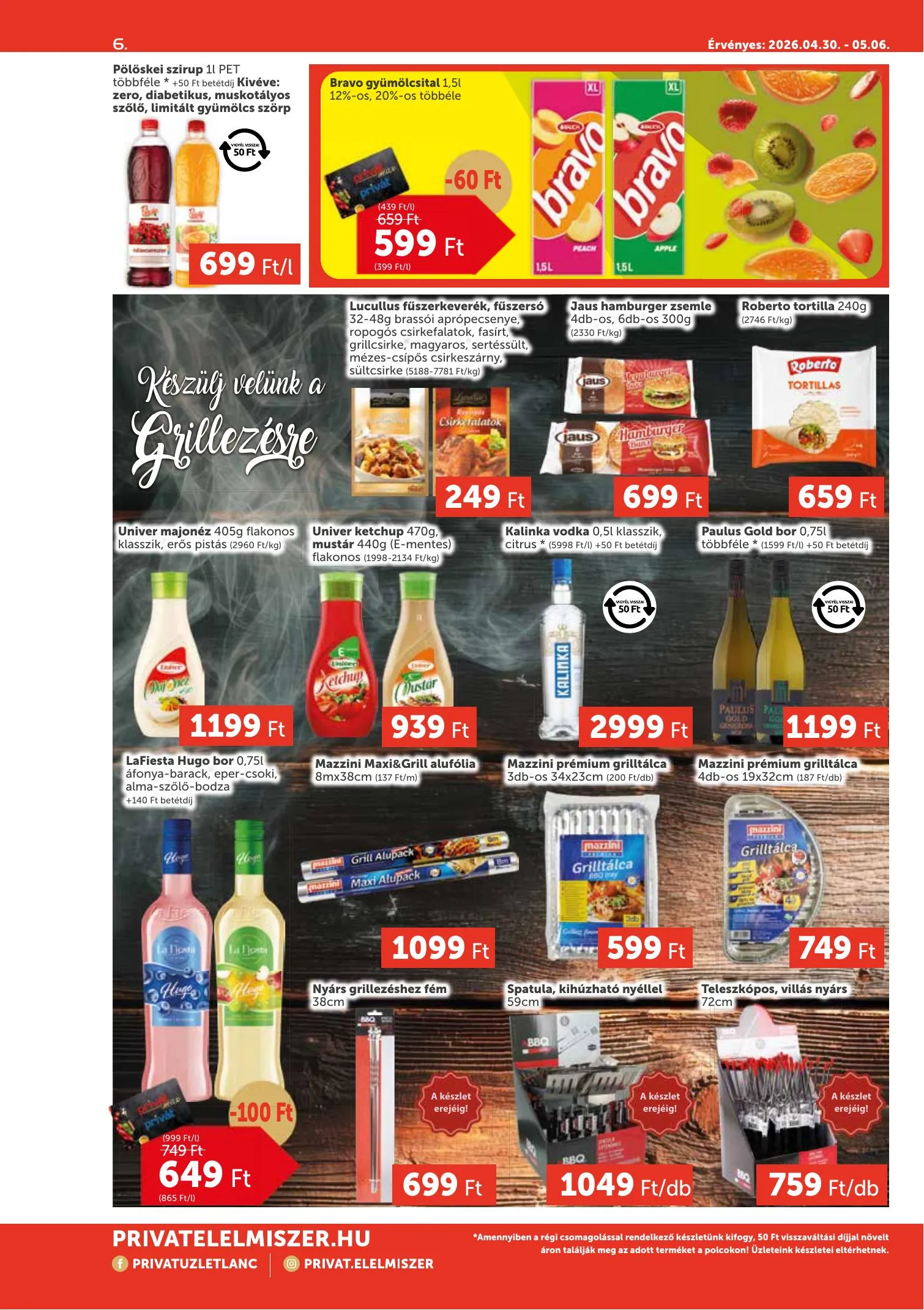 Privát akciós újság Max 04.30–05.06 – 6. oldal