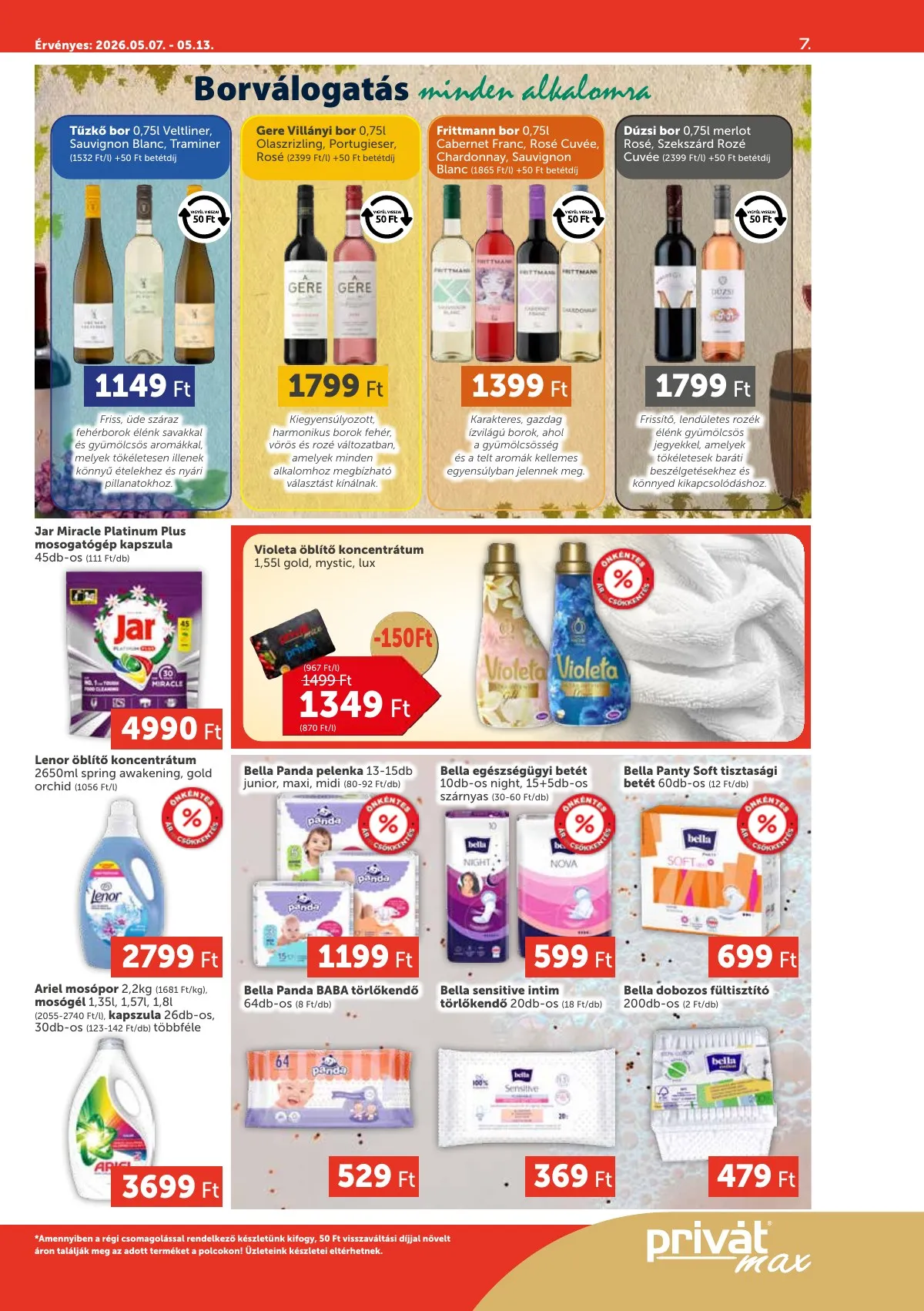 Privát akciós újság Max 05.07–05.13 – 7. oldal
