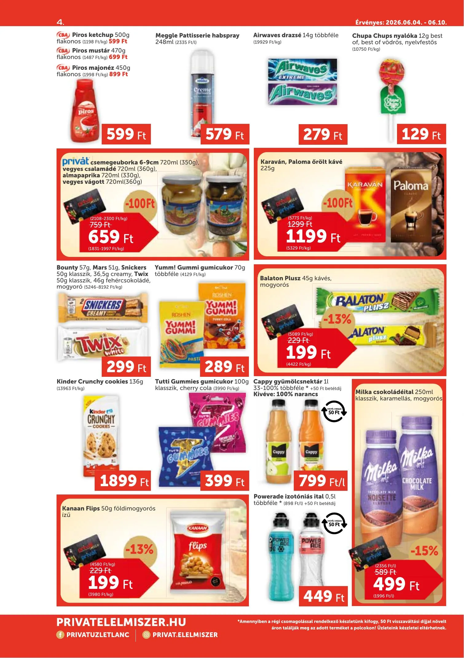 Privát akciós újság Max 06.04–06.10 – 4. oldal