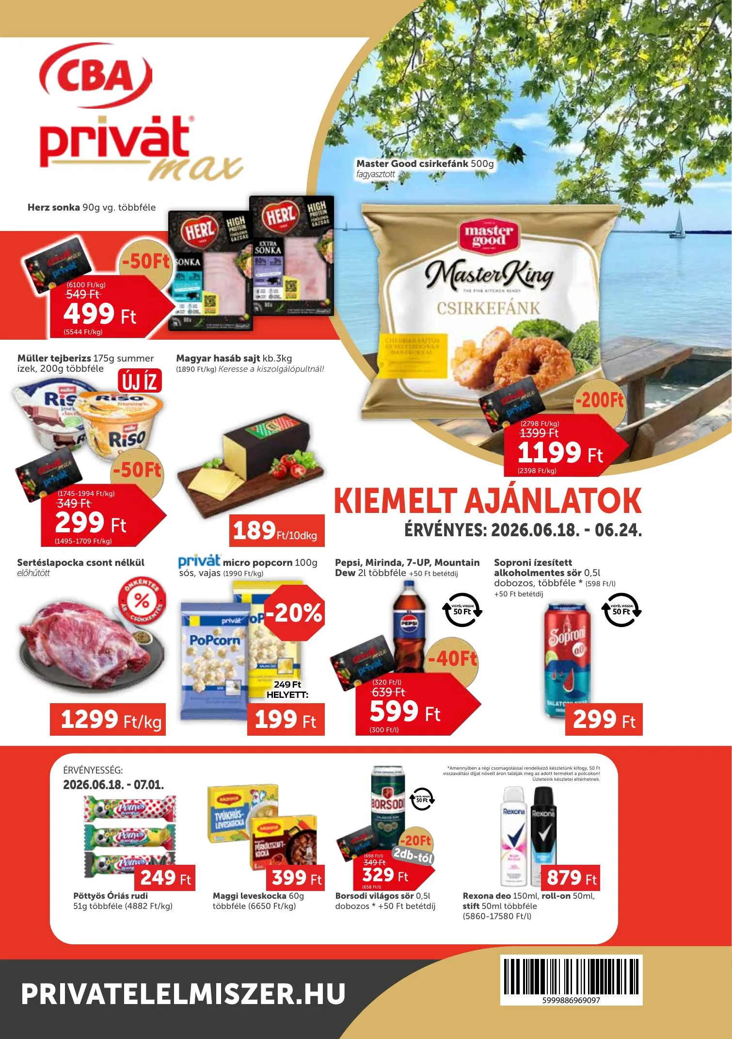 Privát akciós újság Max 06.18–06.24 – 1. oldal