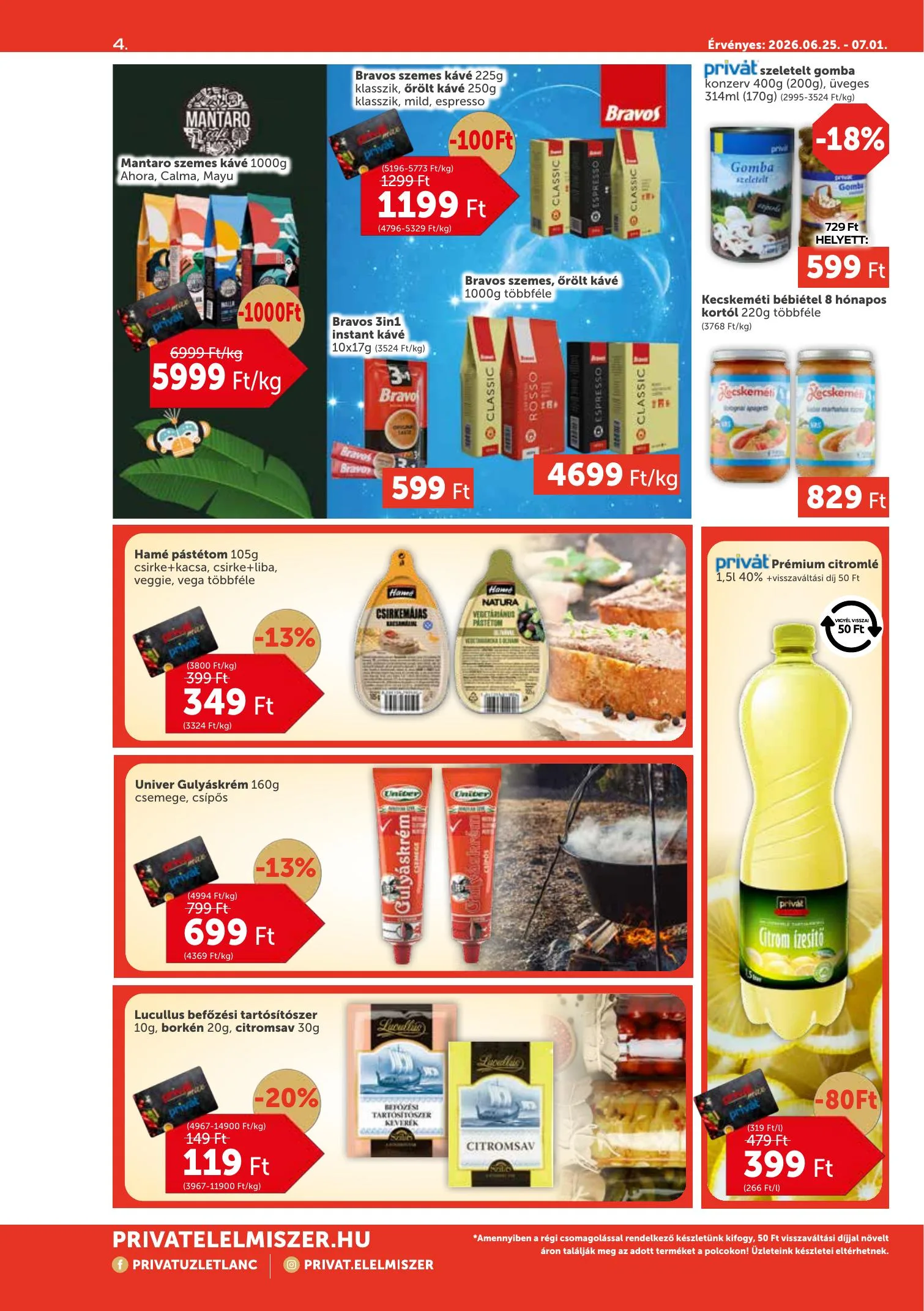 Privát akciós újság Max 06.25–07.01 – 4. oldal