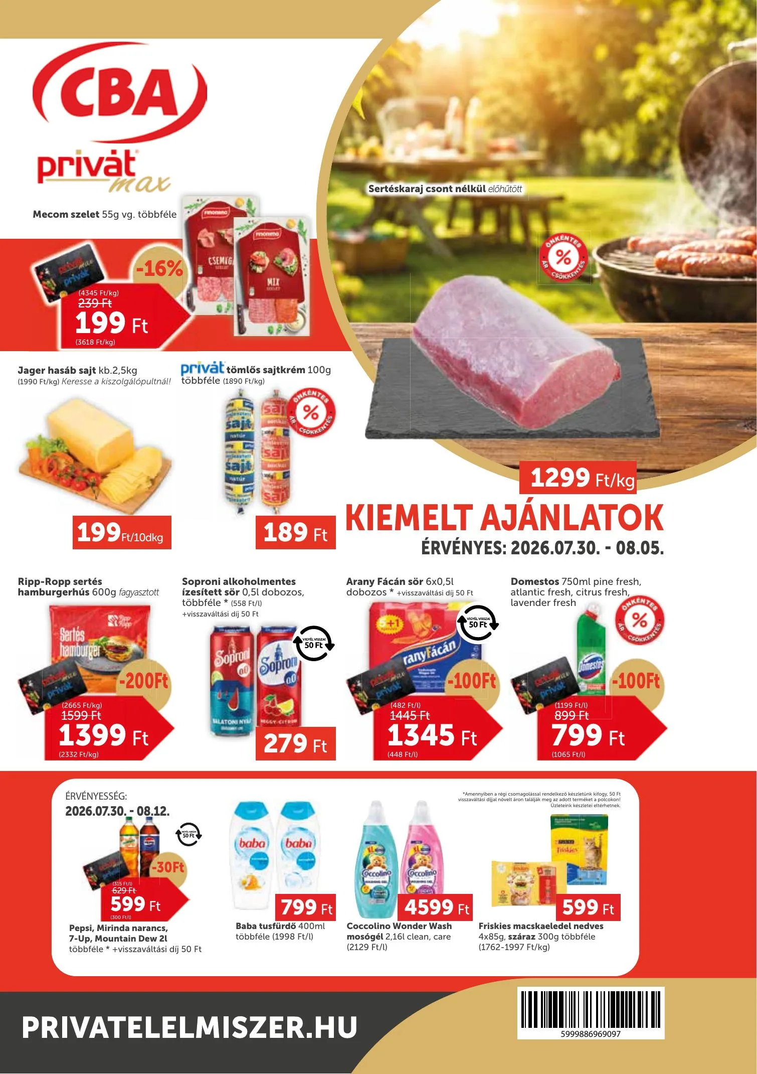Privát akciós újság Max 07.30–08.05