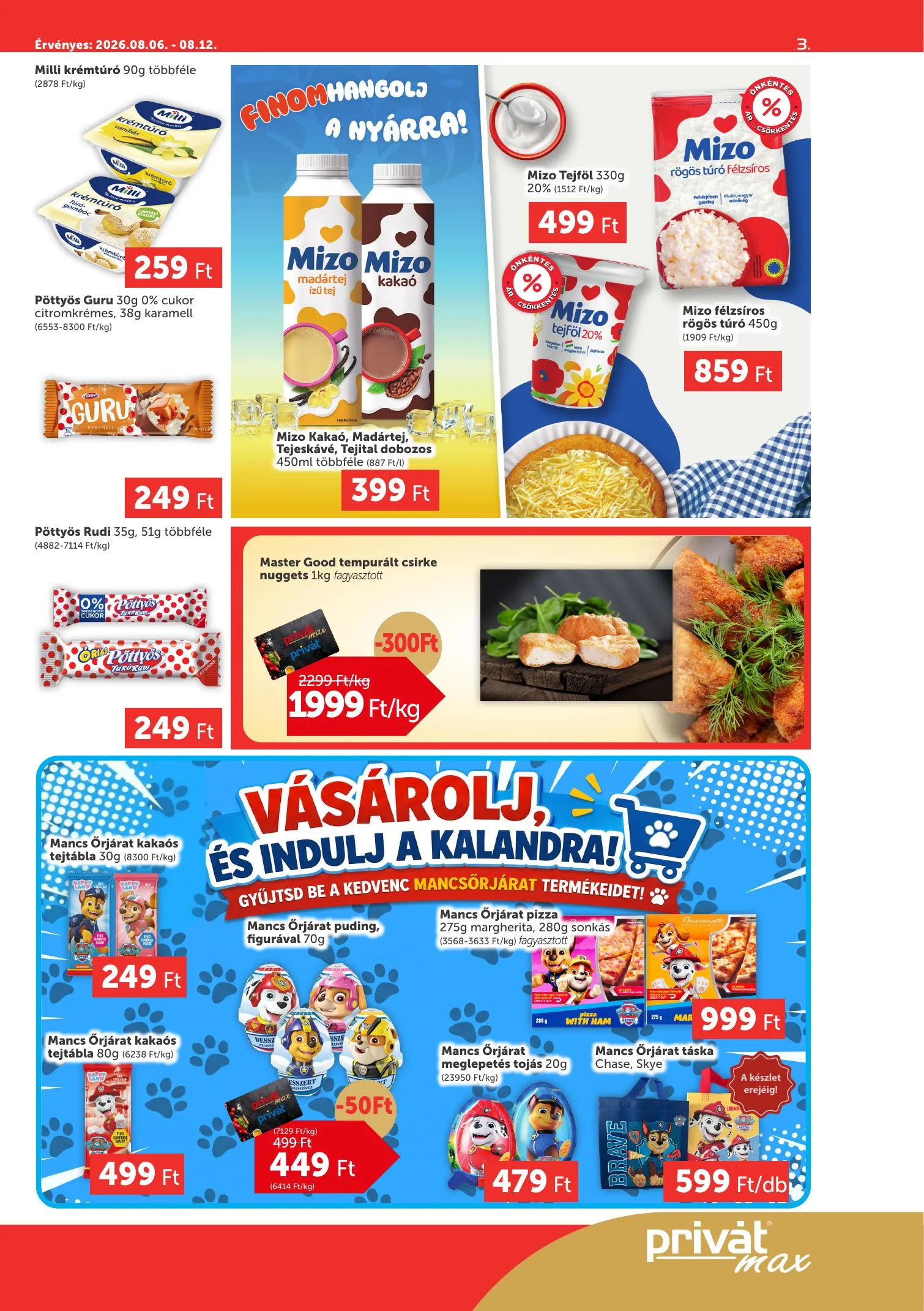 Privát akciós újság Max 08.06–08.12 – 3. oldal