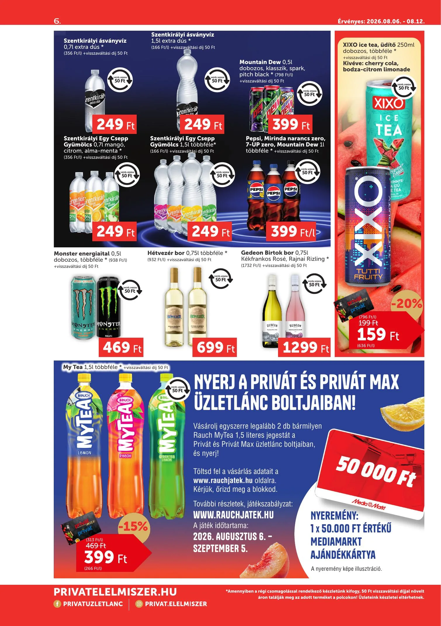 Privát akciós újság Max 08.06–08.12 – 6. oldal