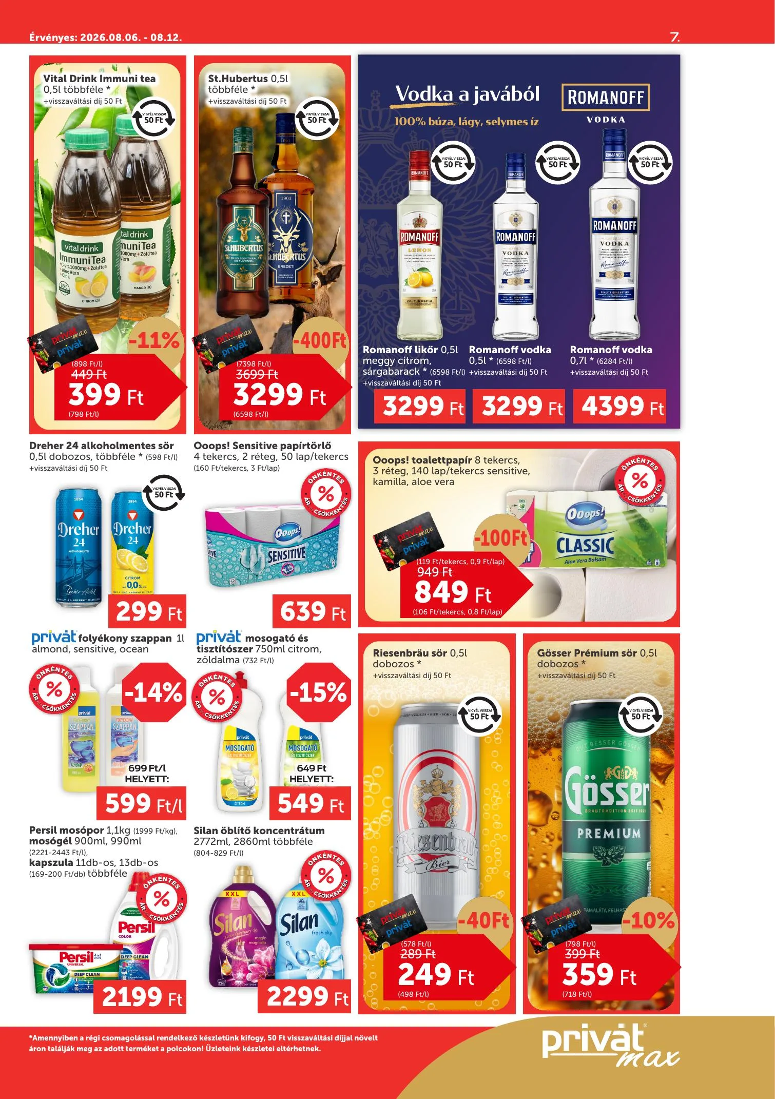 Privát akciós újság Max 08.06–08.12 – 7. oldal