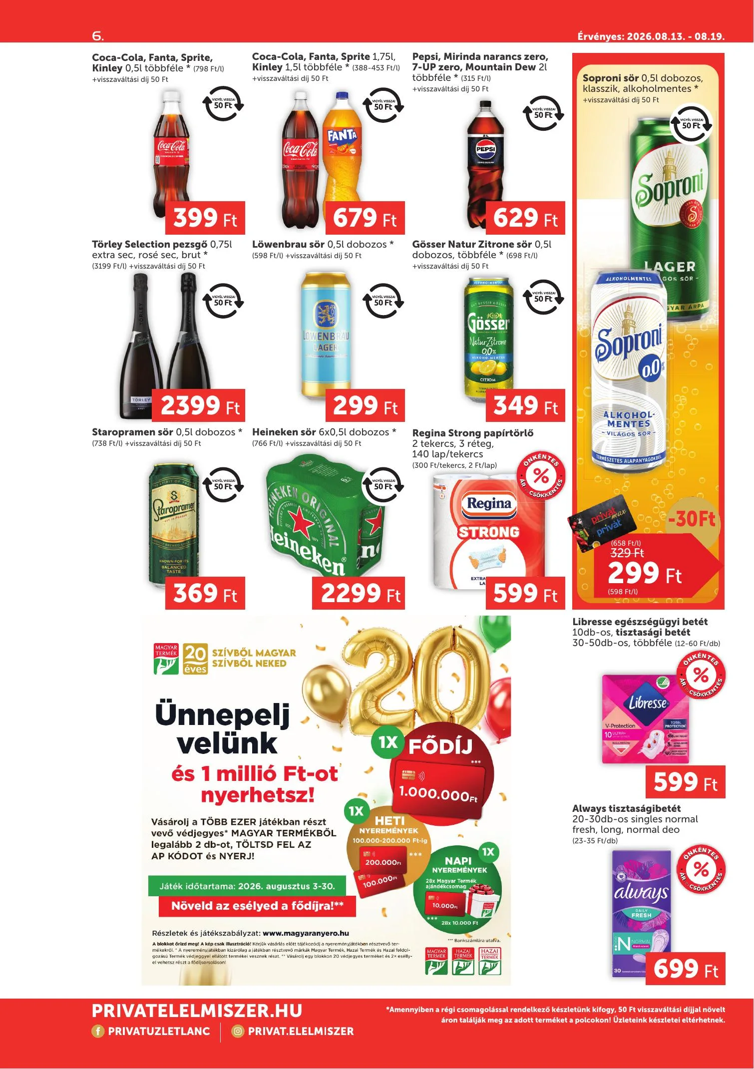 Privát akciós újság Max 08.13–08.19 – 6. oldal