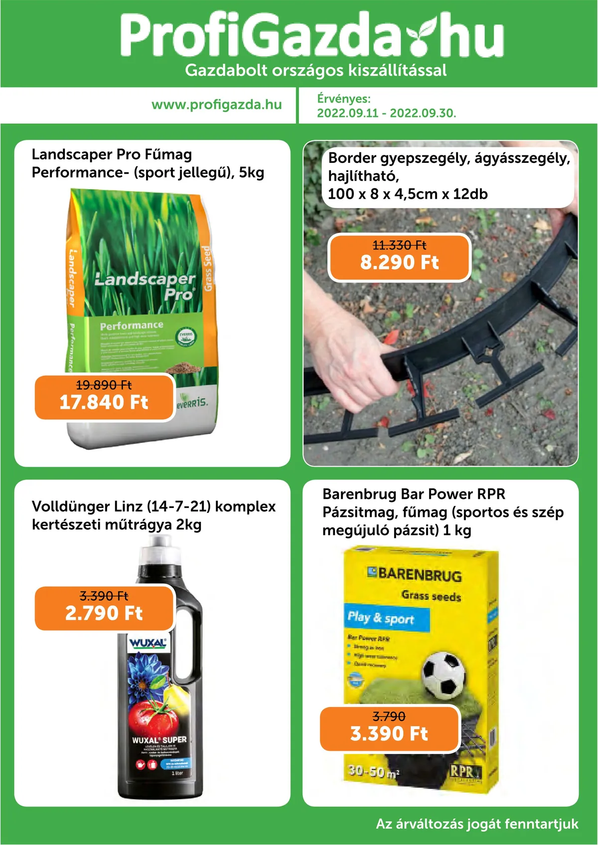 Profigazda akciós újság 09.11–09.30