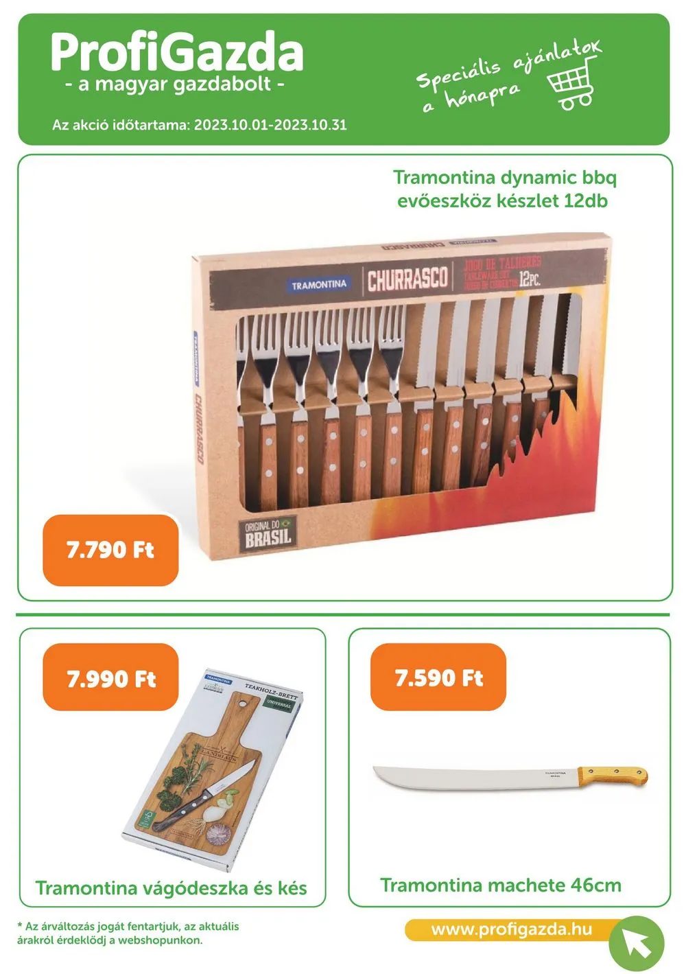 Profigazda akciós újság 10.01–10.31