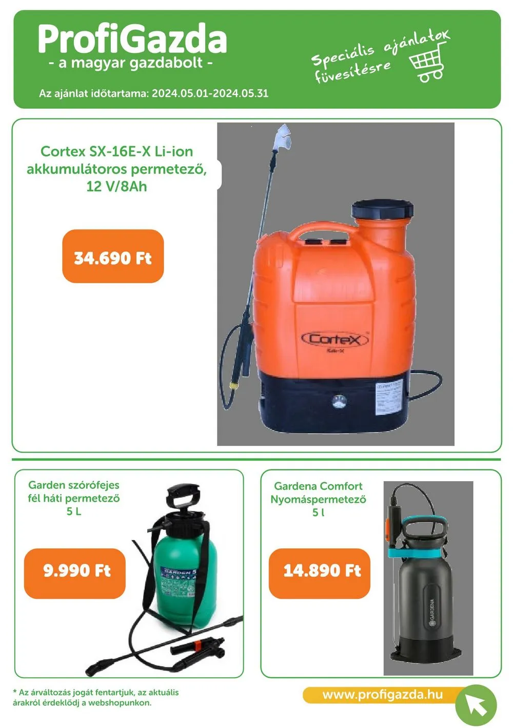 Profigazda akciós újság 05.01–05.31