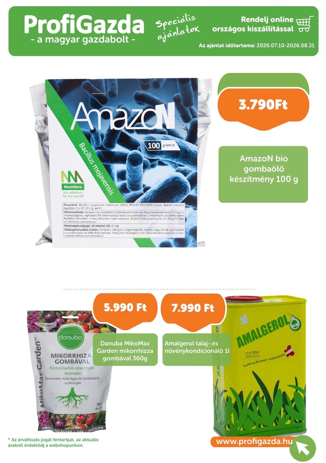 Profigazda akciós újság 07.10–08.31
