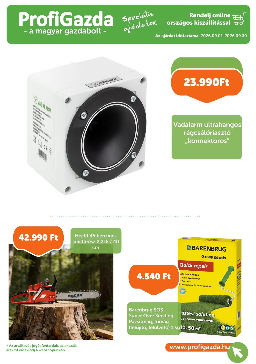 Profigazda akciós újság 09.01–09.30