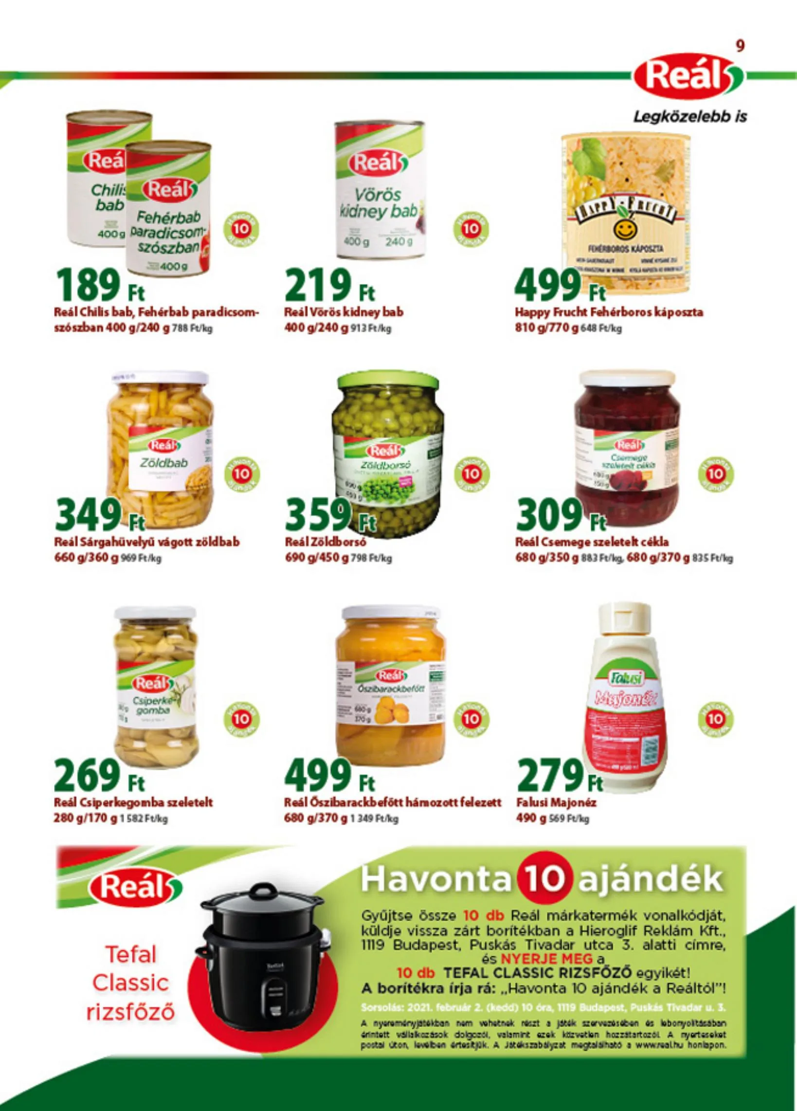 Reál akciós újság 01.13–01.24 – 9. oldal