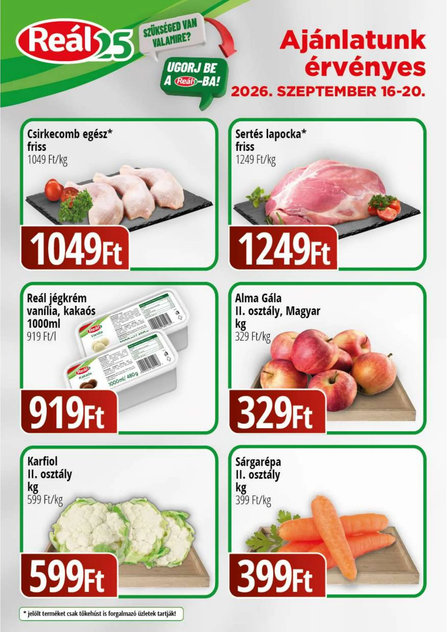 Reál akciós újság Bevasarlo hetvege Kisalfold 09.16–09.20