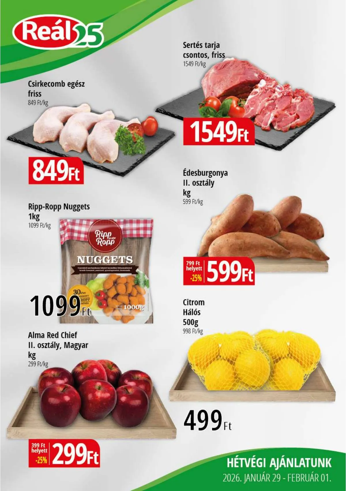 Reál akciós újság Bevasarlo hetvege 01.29–02.01