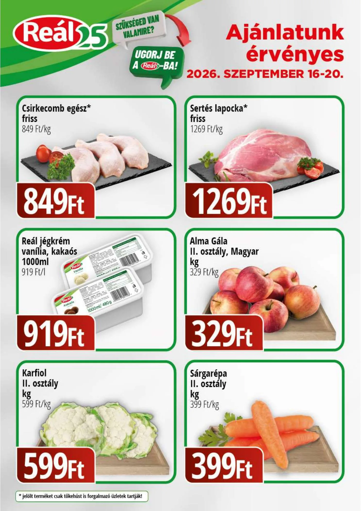 Reál akciós újság Kiemelt ajanlatok 09.16–09.20