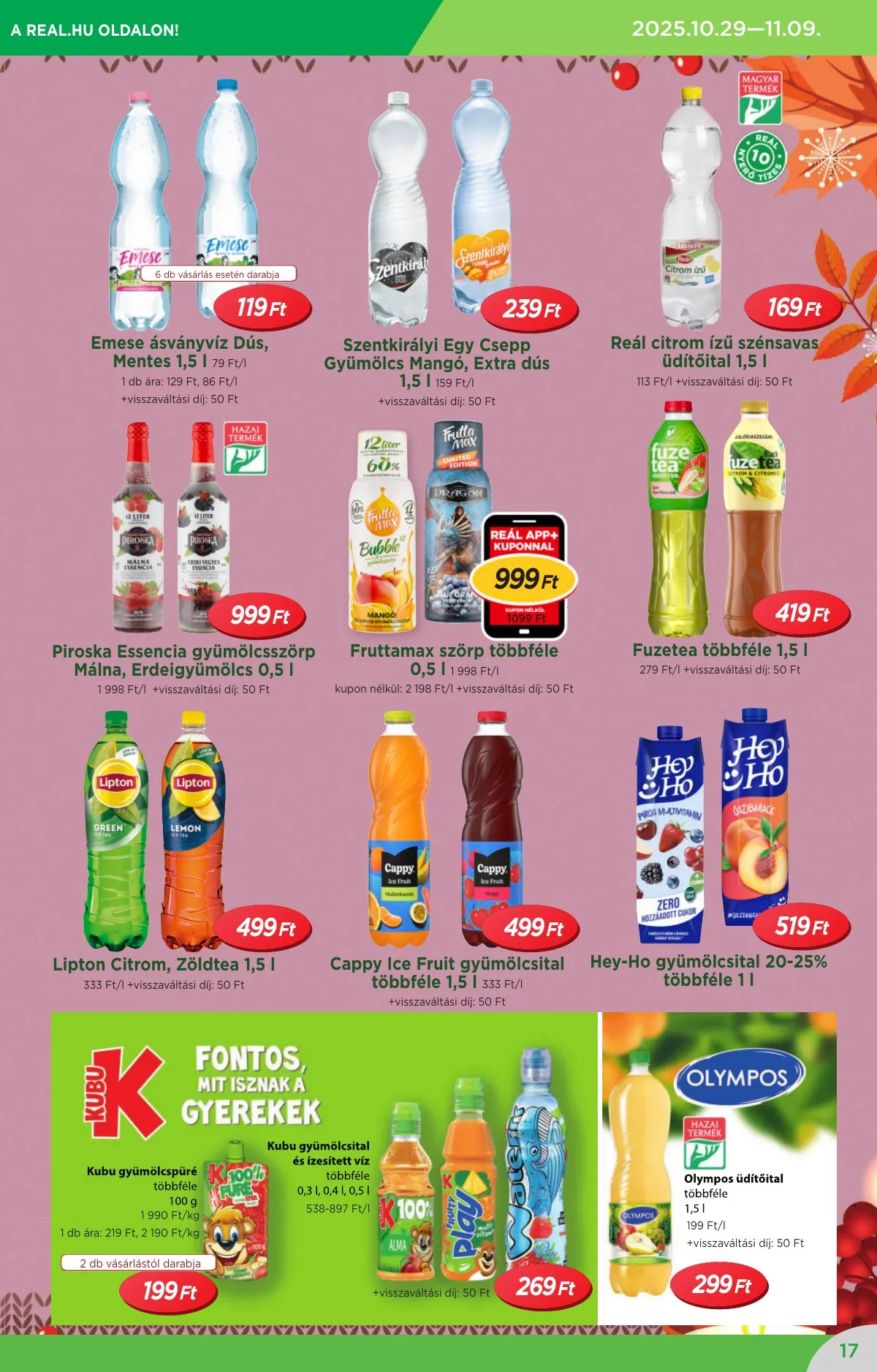 Reál akciós újság Orszagos 10.29–11.09 – 17. oldal