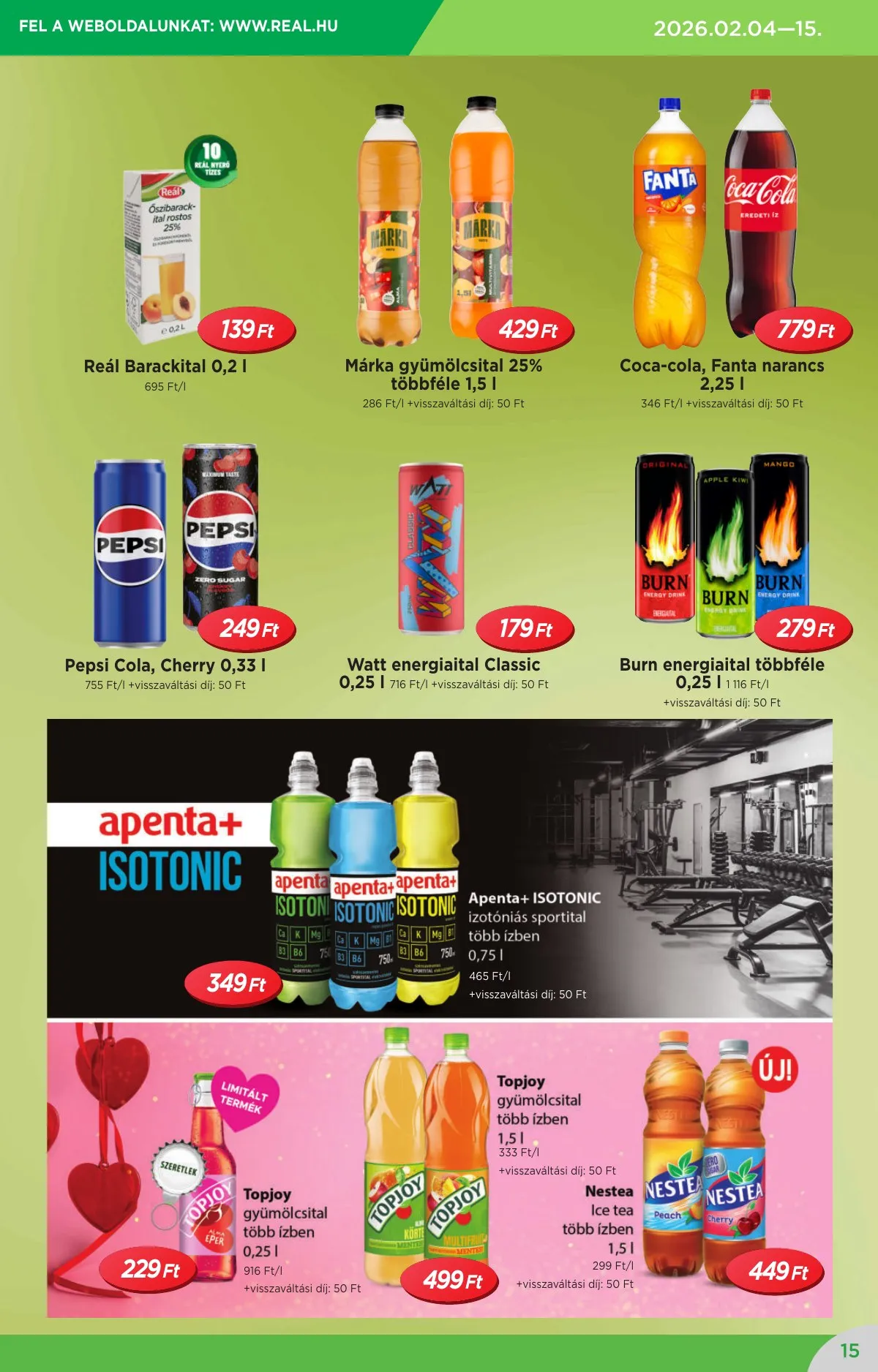 Reál akciós újság Orszagos 02.04–02.15 – 15. oldal