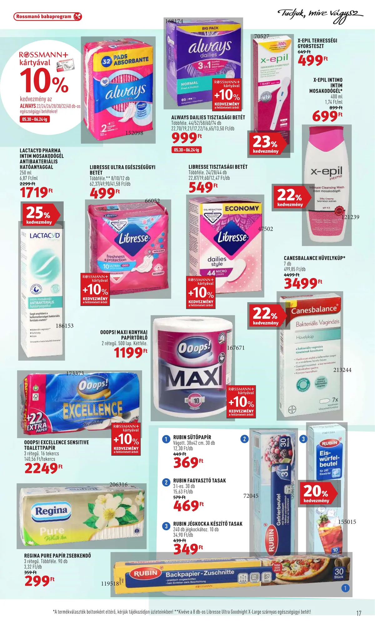 Rossmann akciós újság 05.30–06.11 – 17. oldal
