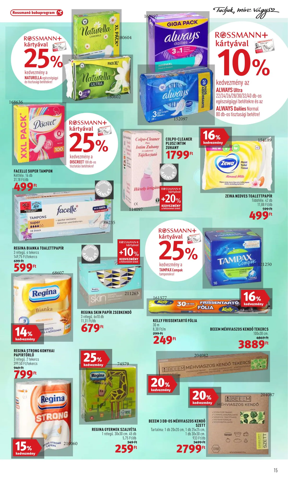 Rossmann akciós újság 06.27–07.06 – 15. oldal