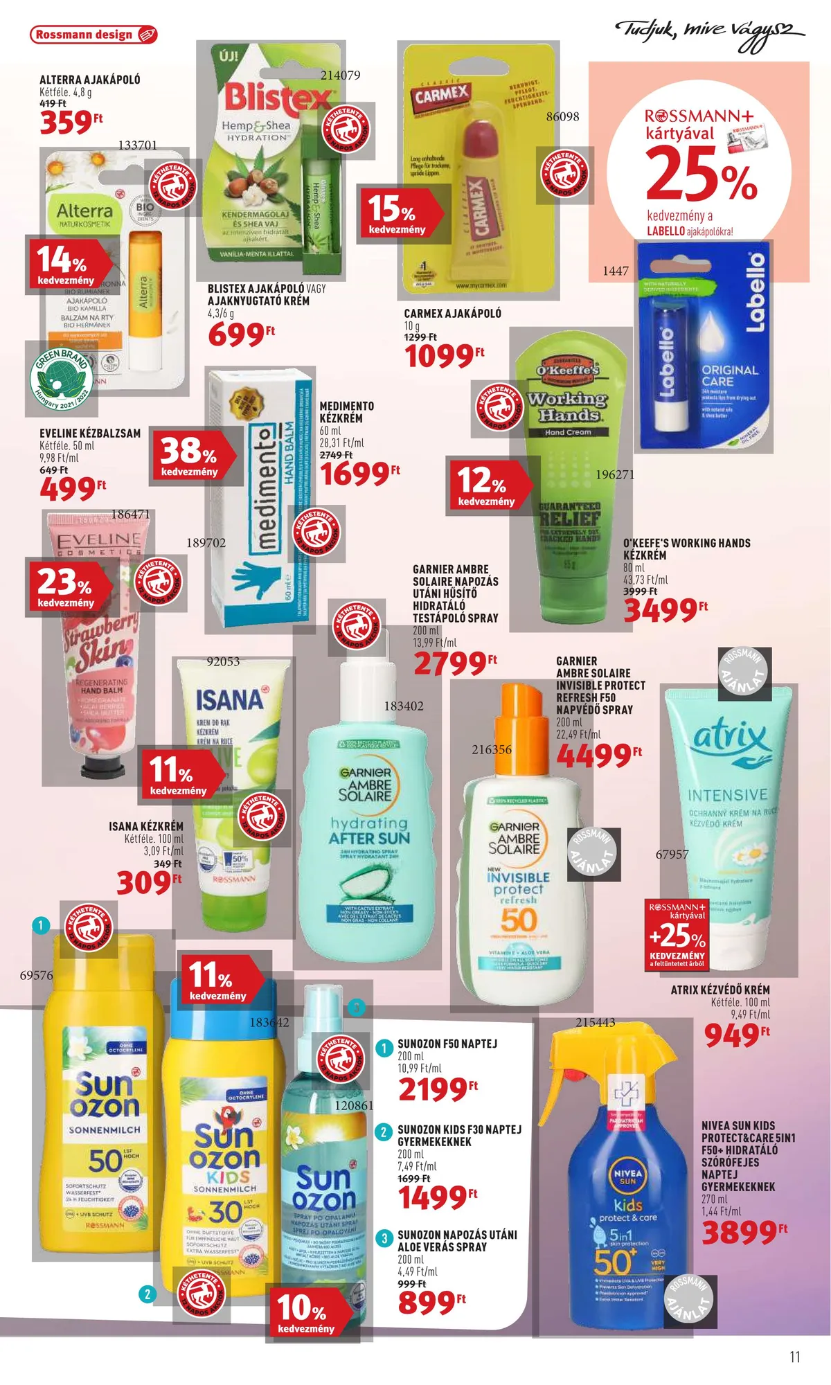 Rossmann akciós újság 07.25–08.05 – 11. oldal