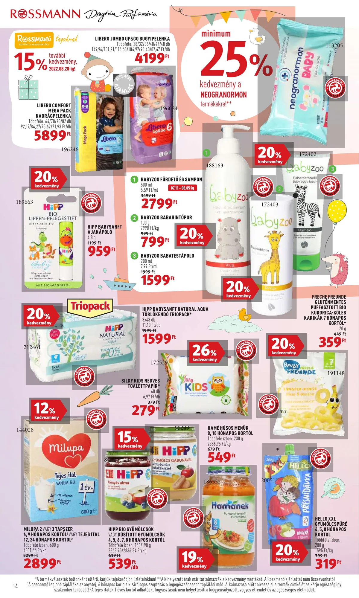 Rossmann akciós újság 07.25–08.05 – 14. oldal