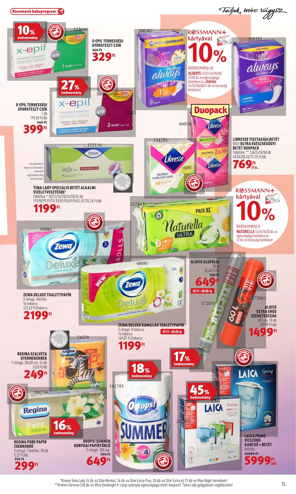 Rossmann akciós újság 07.25–08.05 – 15. oldal