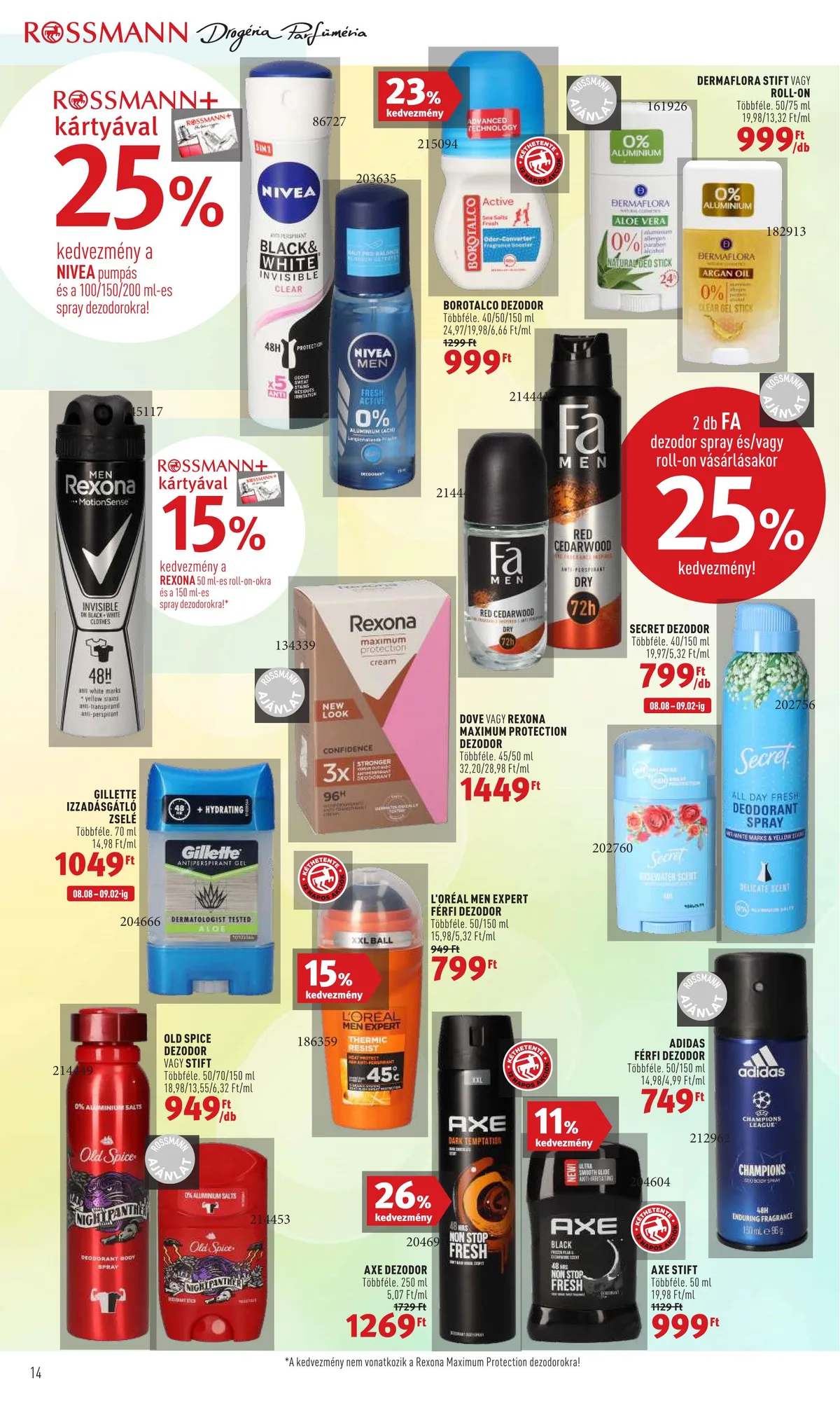 Rossmann akciós újság 08.08–08.19 – 14. oldal