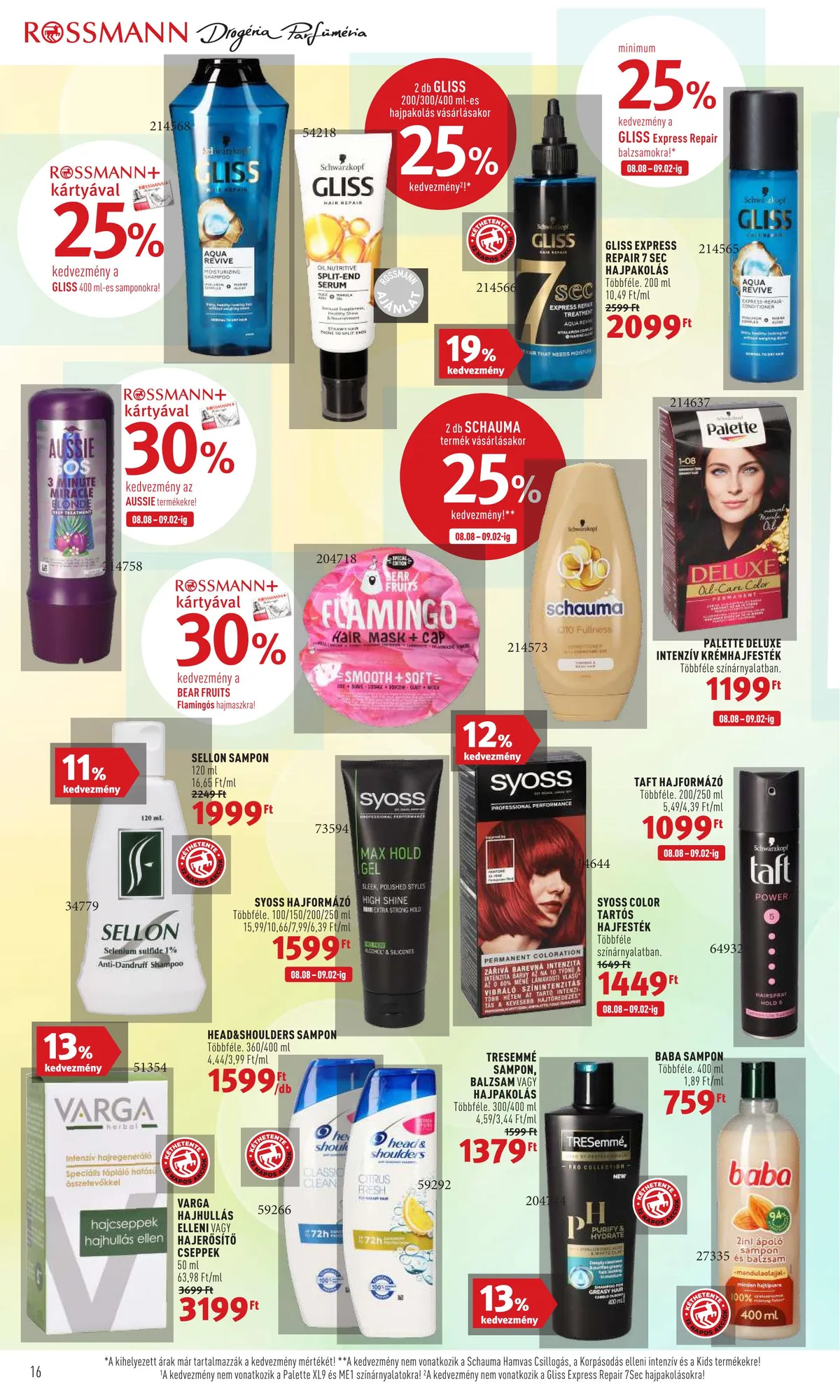 Rossmann akciós újság 08.08–08.19 – 16. oldal