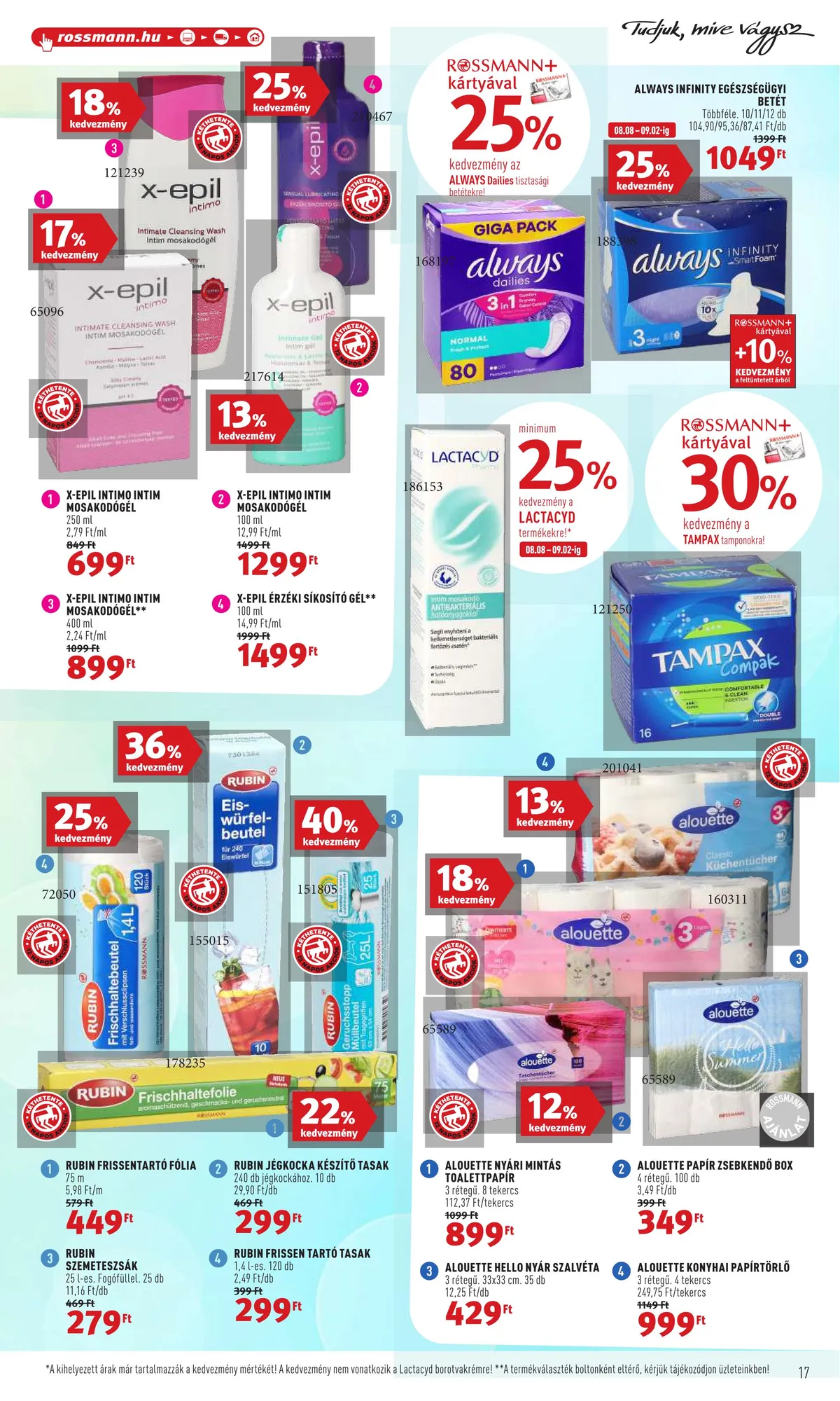Rossmann akciós újság 08.08–08.19 – 17. oldal