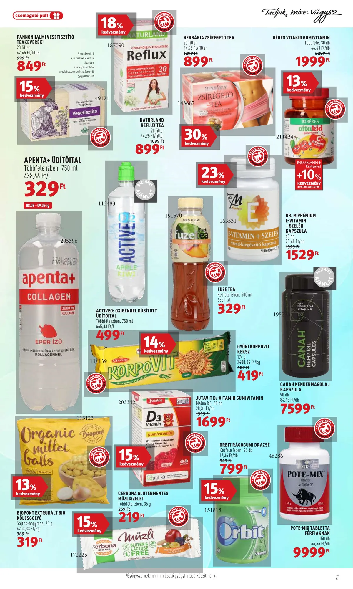 Rossmann akciós újság 08.08–08.19 – 21. oldal