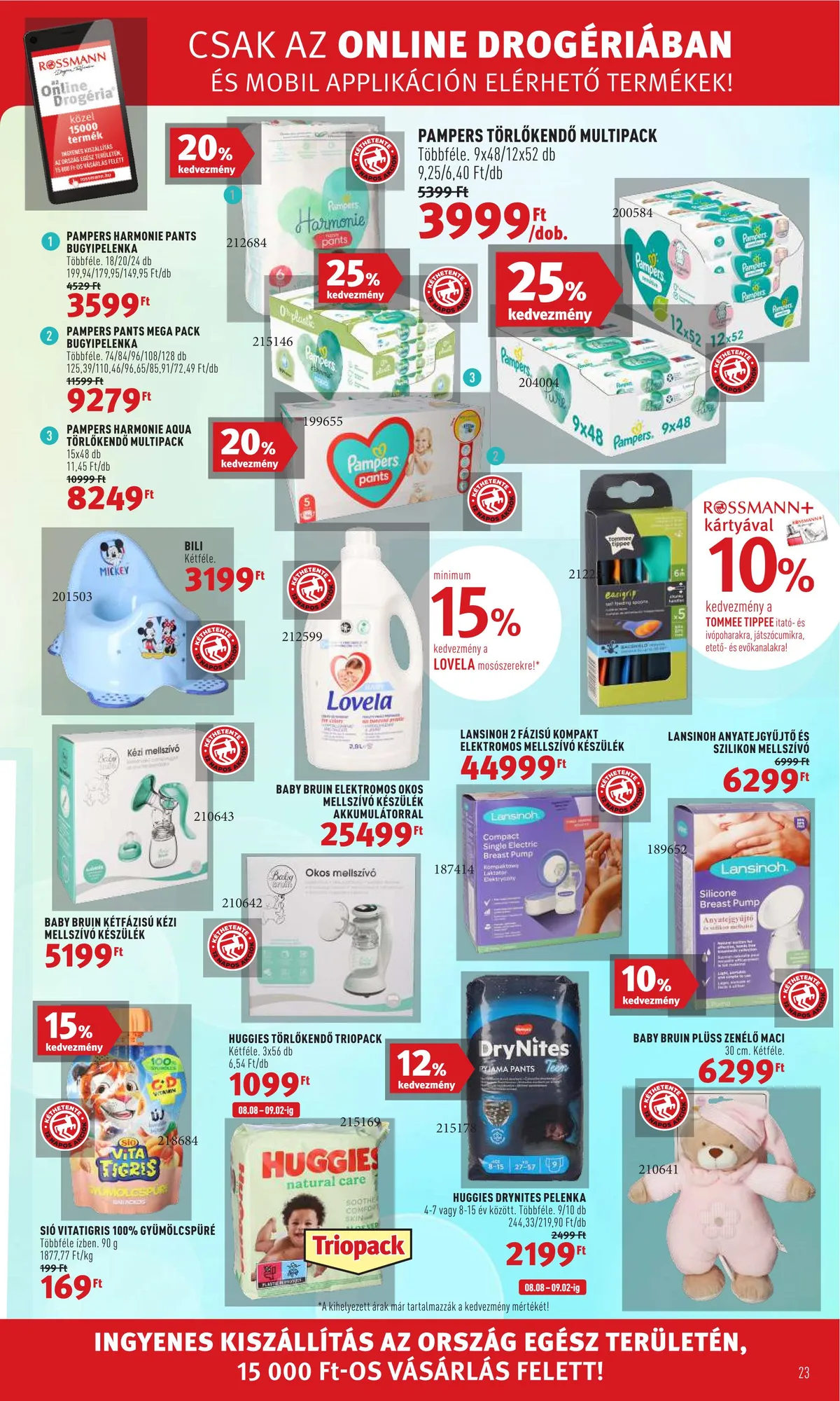 Rossmann akciós újság 08.08–08.19 – 23. oldal