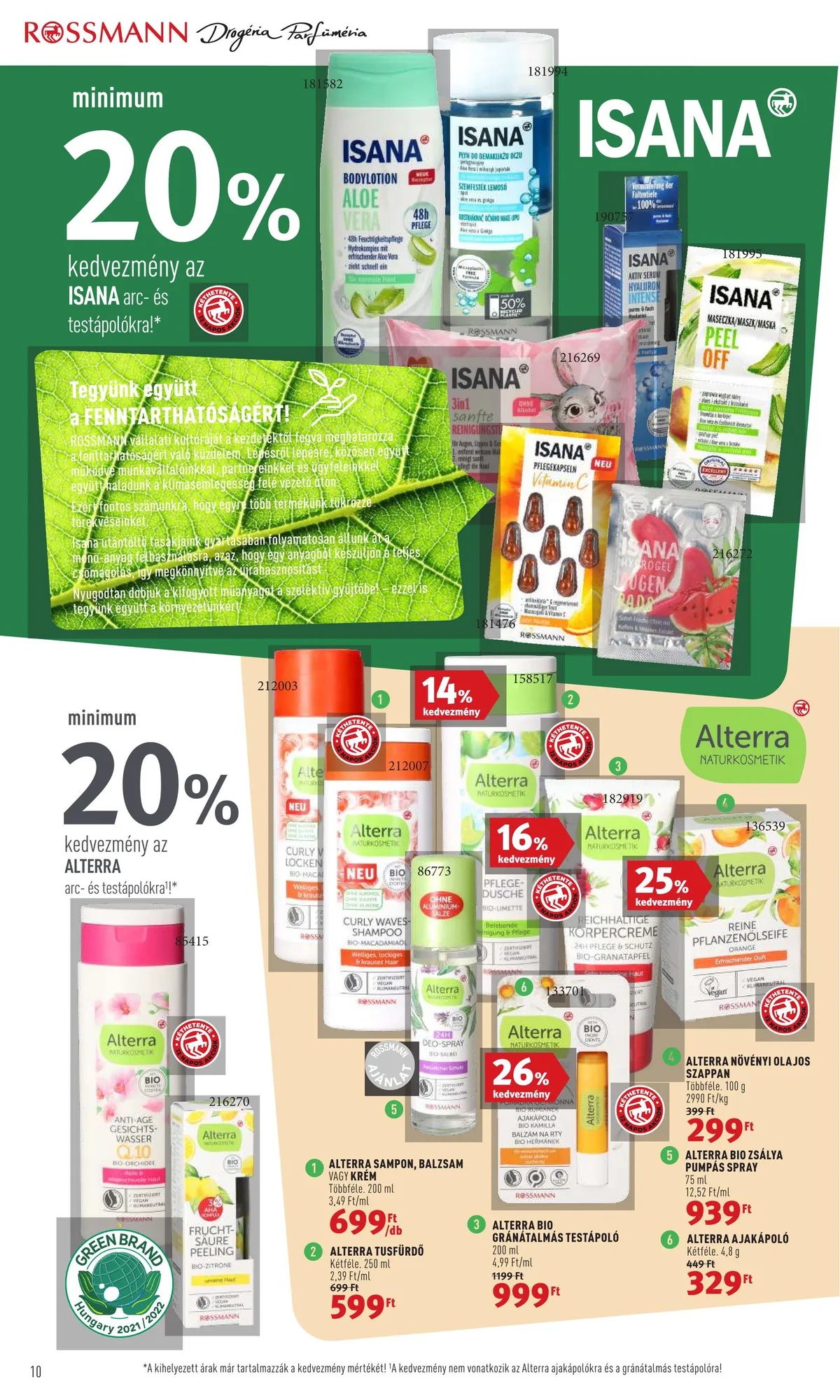 Rossmann akciós újság 09.05–09.16 – 10. oldal