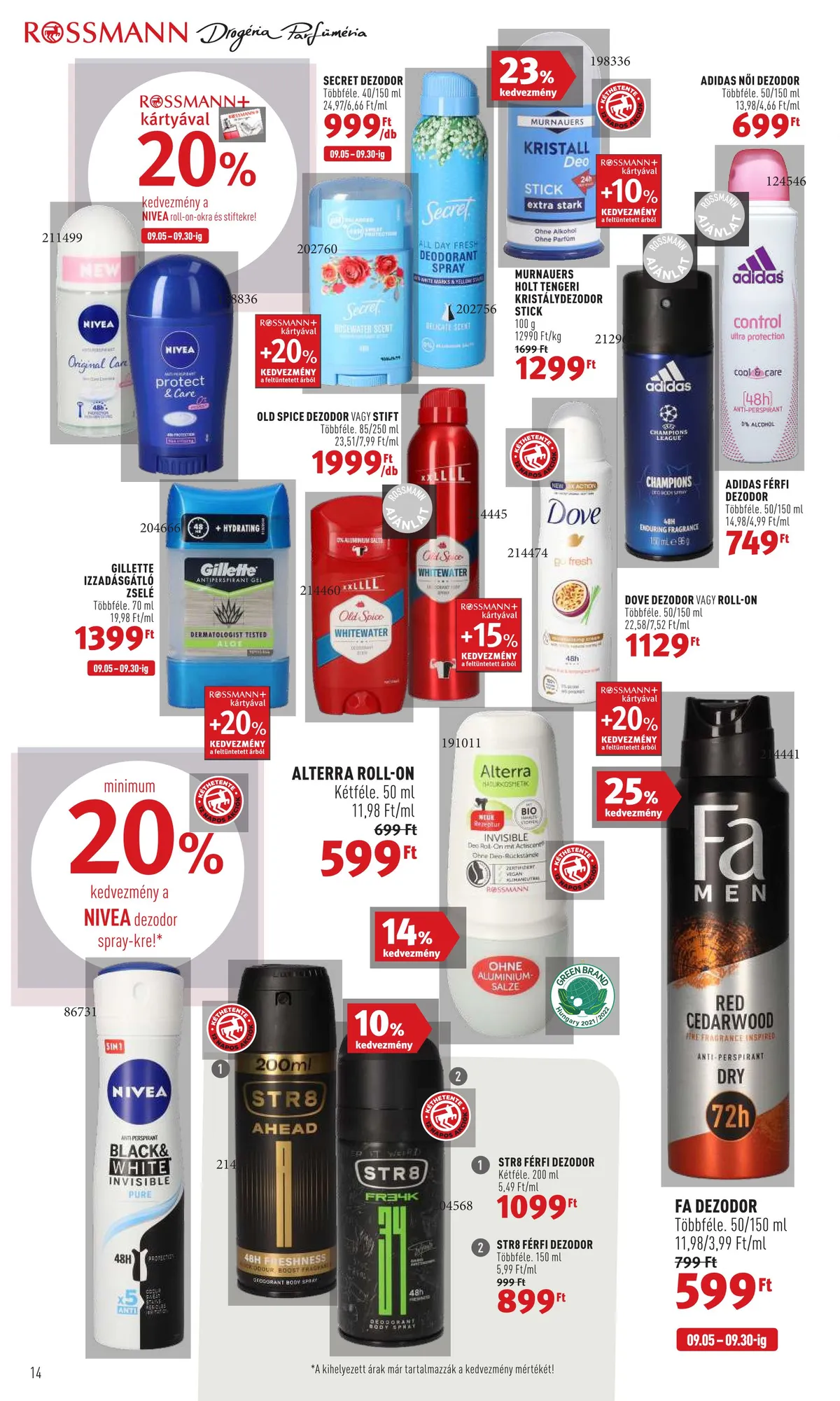 Rossmann akciós újság 09.05–09.16 – 14. oldal
