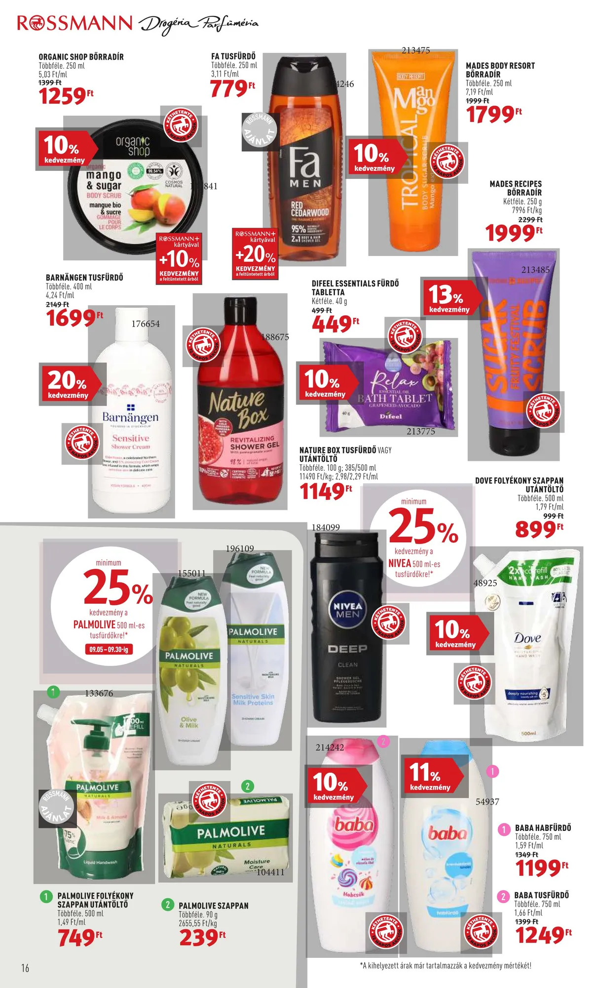 Rossmann akciós újság 09.05–09.16 – 16. oldal