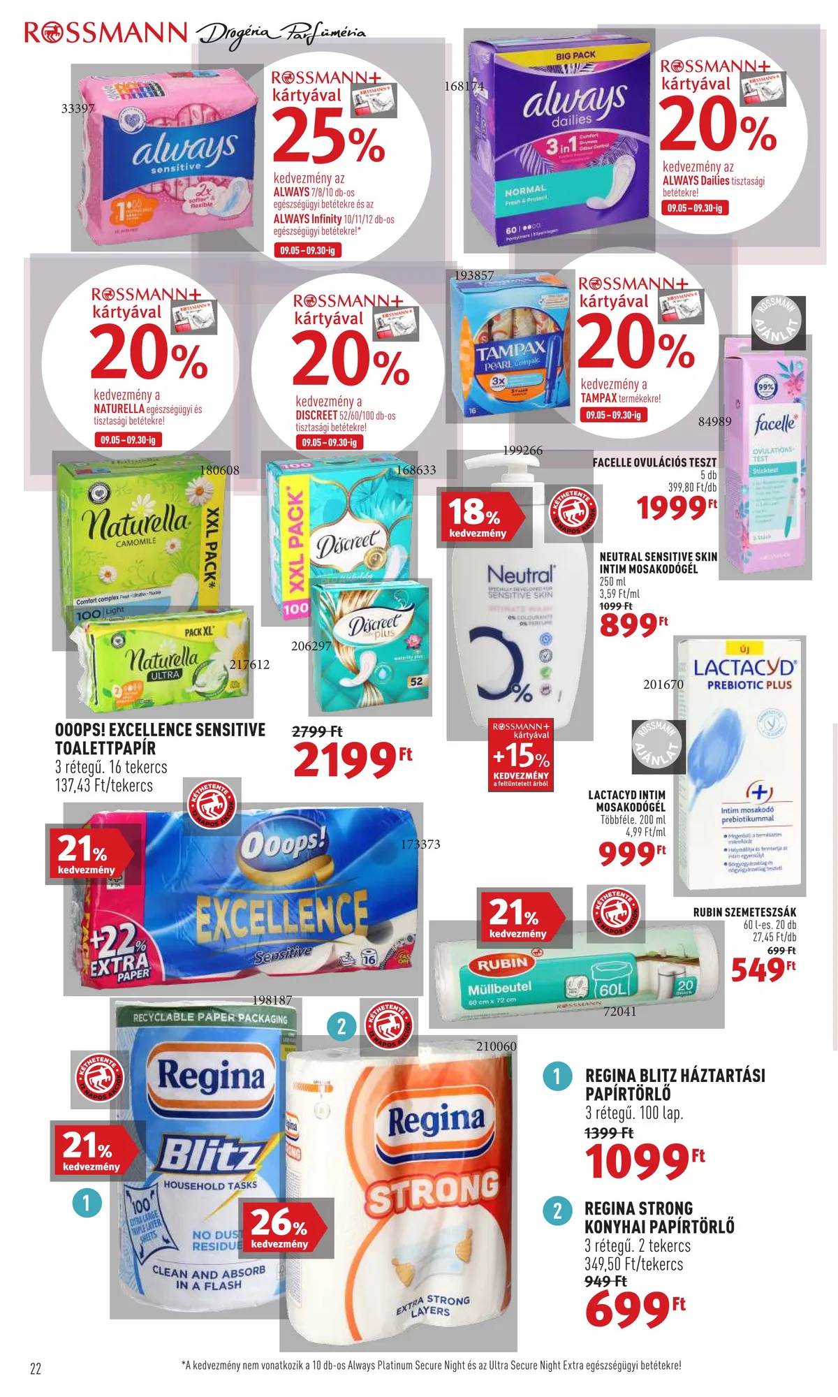 Rossmann akciós újság 09.05–09.16 – 22. oldal