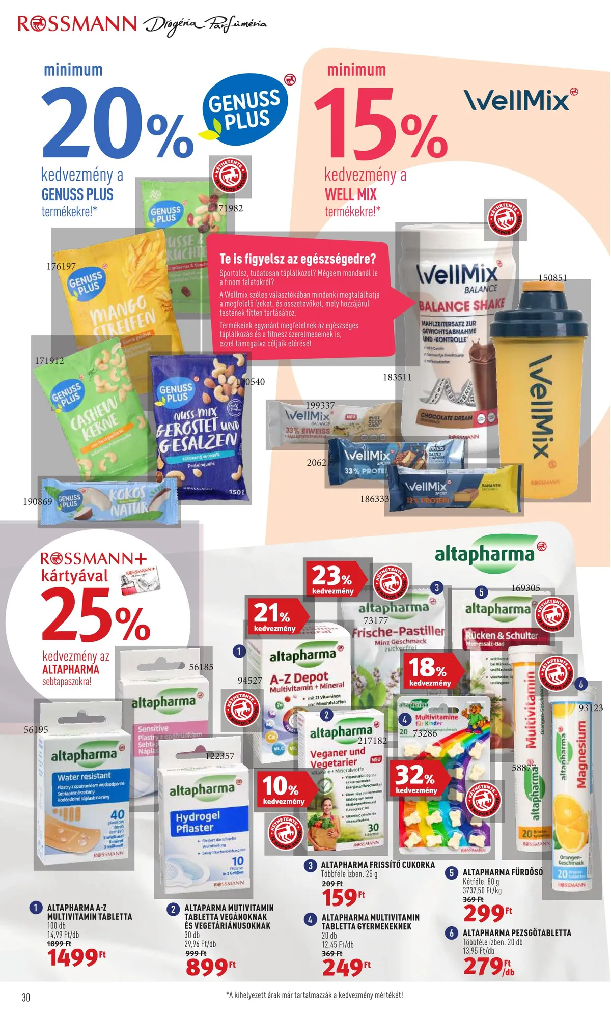 Rossmann akciós újság 09.05–09.16 – 30. oldal