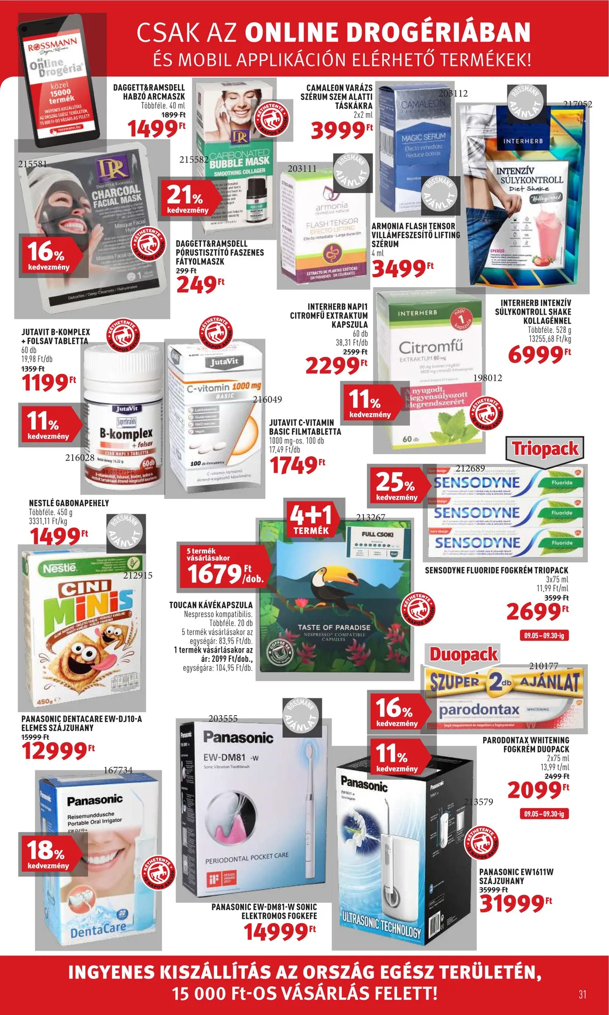 Rossmann akciós újság 09.05–09.16 – 31. oldal