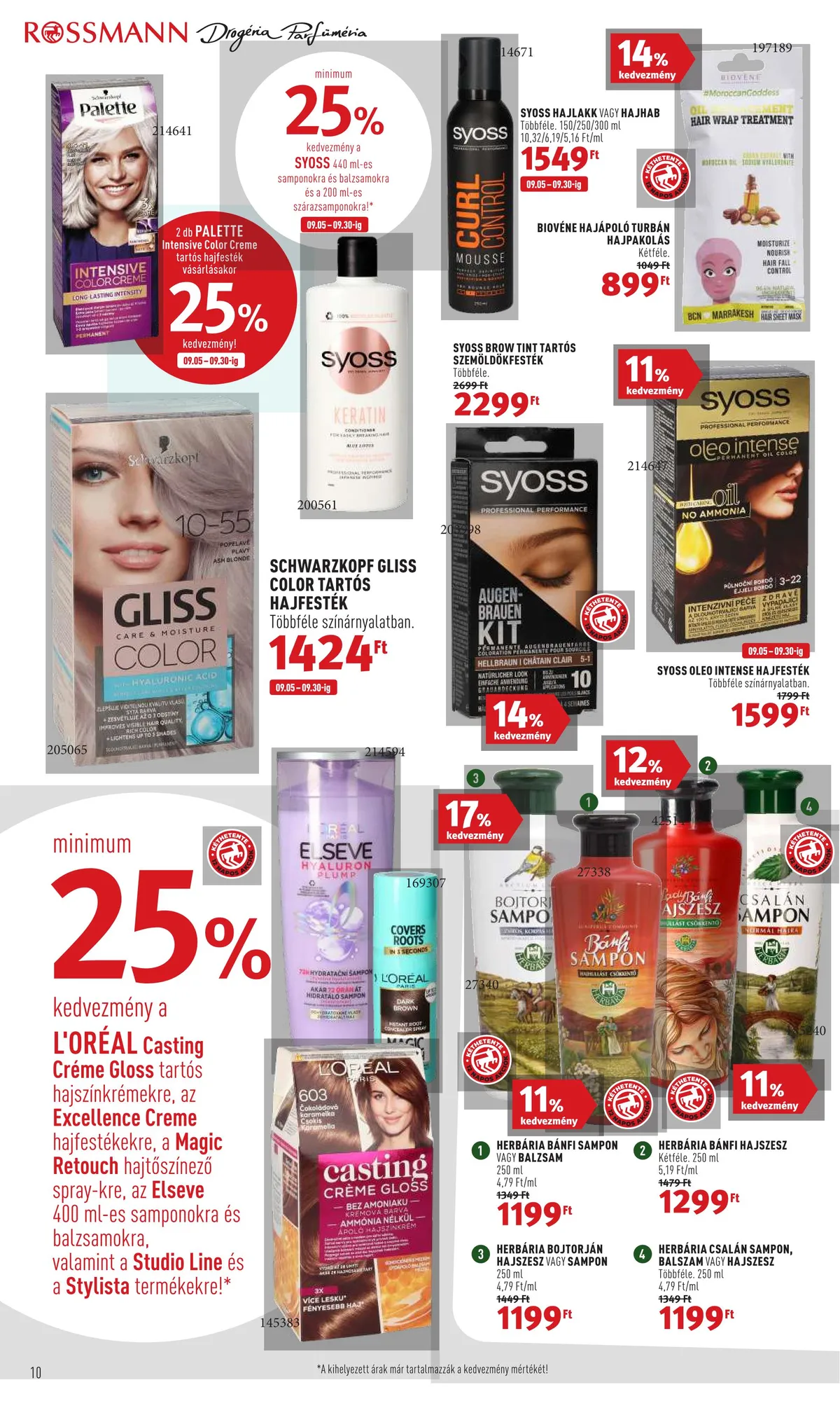Rossmann akciós újság 09.19–09.30 – 10. oldal