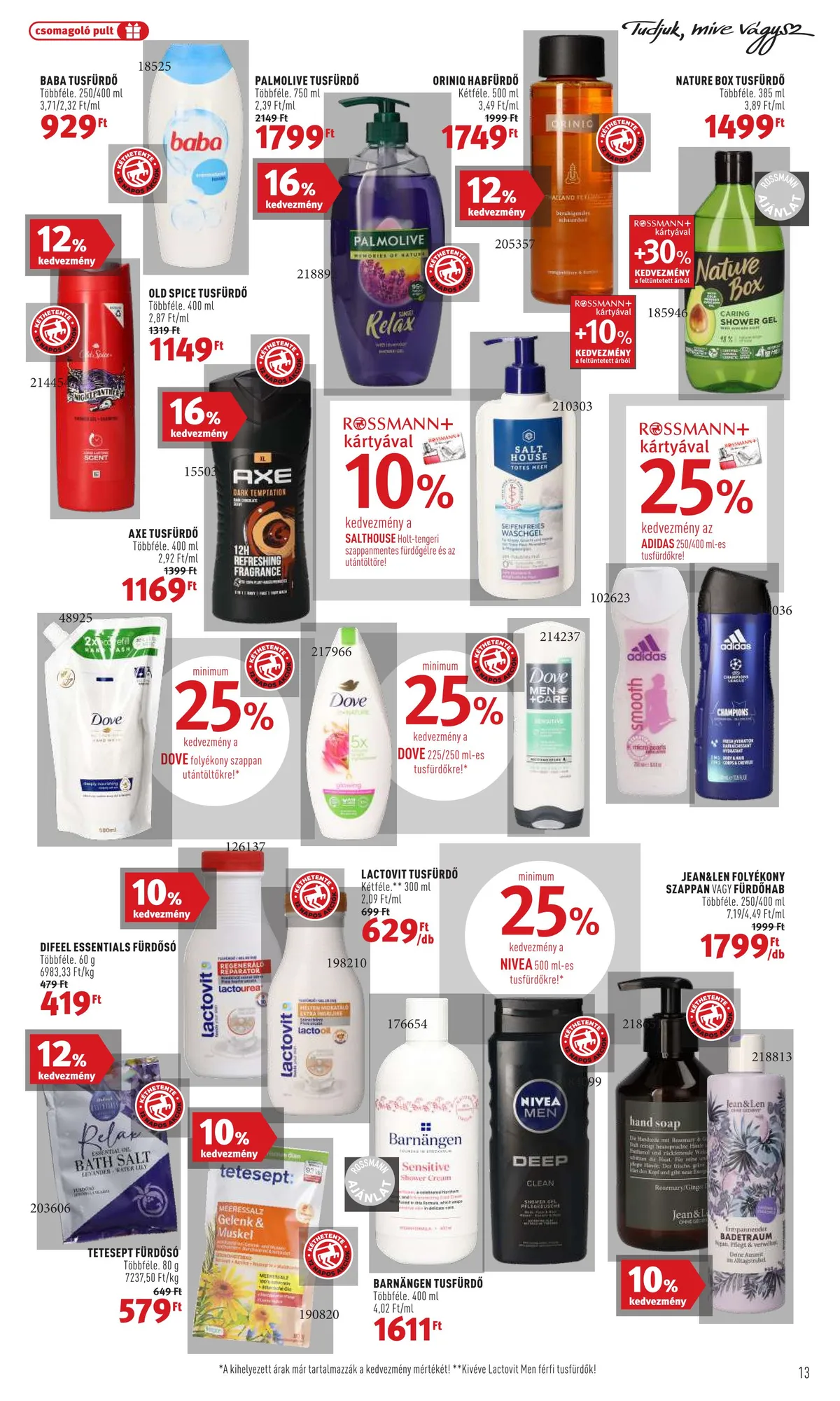 Rossmann akciós újság 10.17–10.28 – 13. oldal