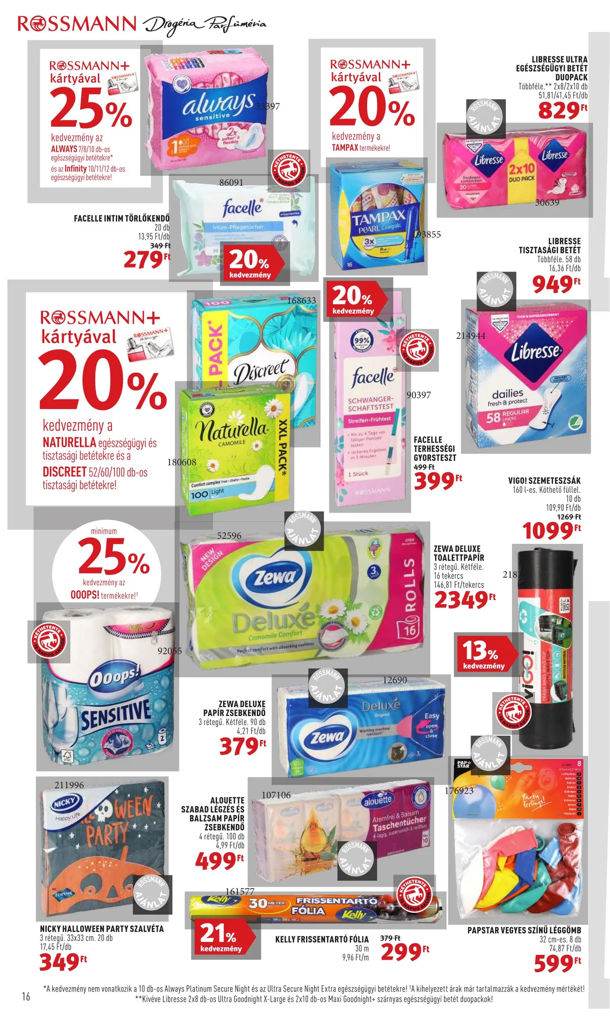 Rossmann akciós újság 10.17–10.28 – 16. oldal