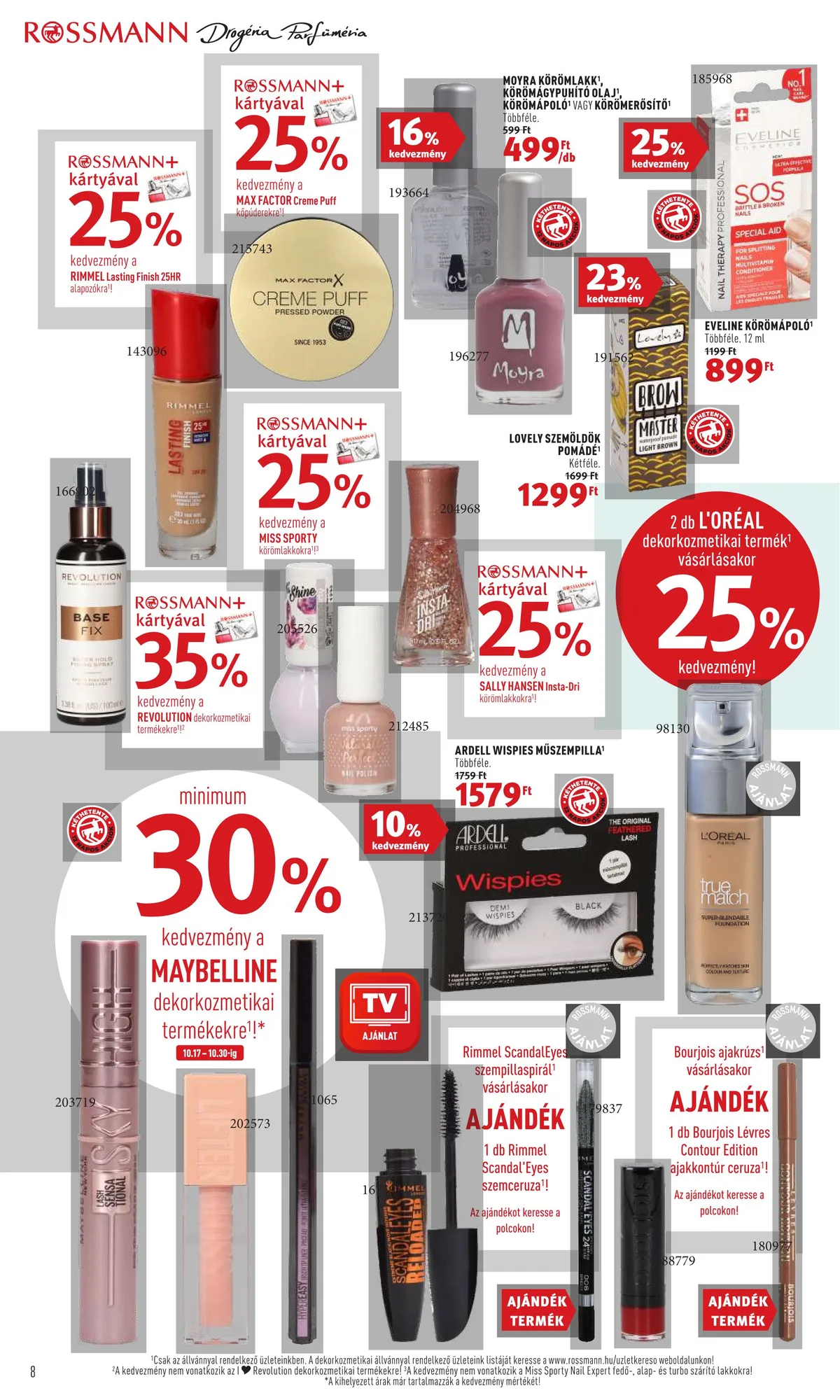 Rossmann akciós újság 10.17–10.28 – 8. oldal