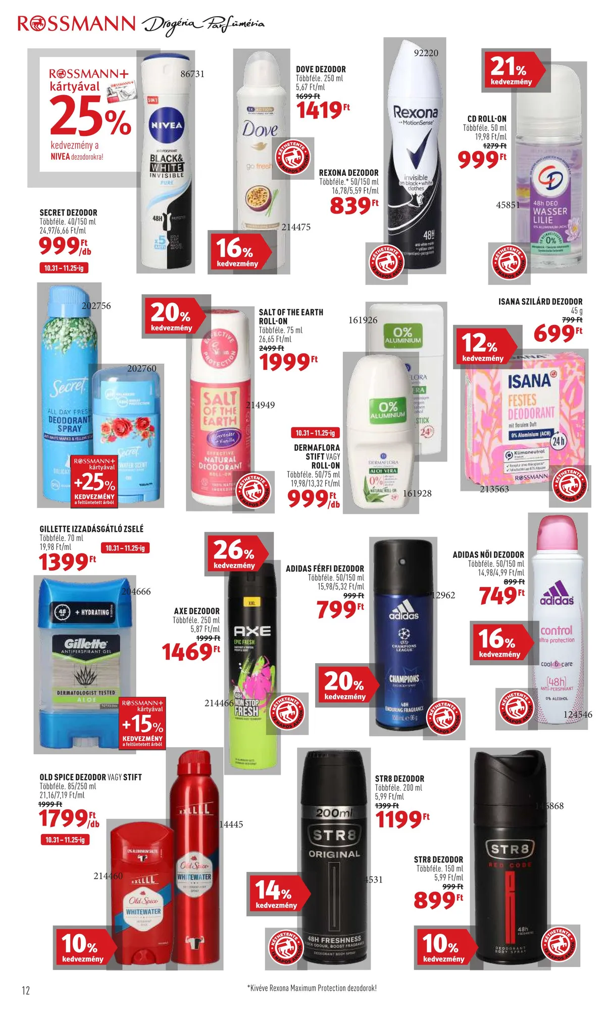 Rossmann akciós újság 10.31–11.11 – 12. oldal
