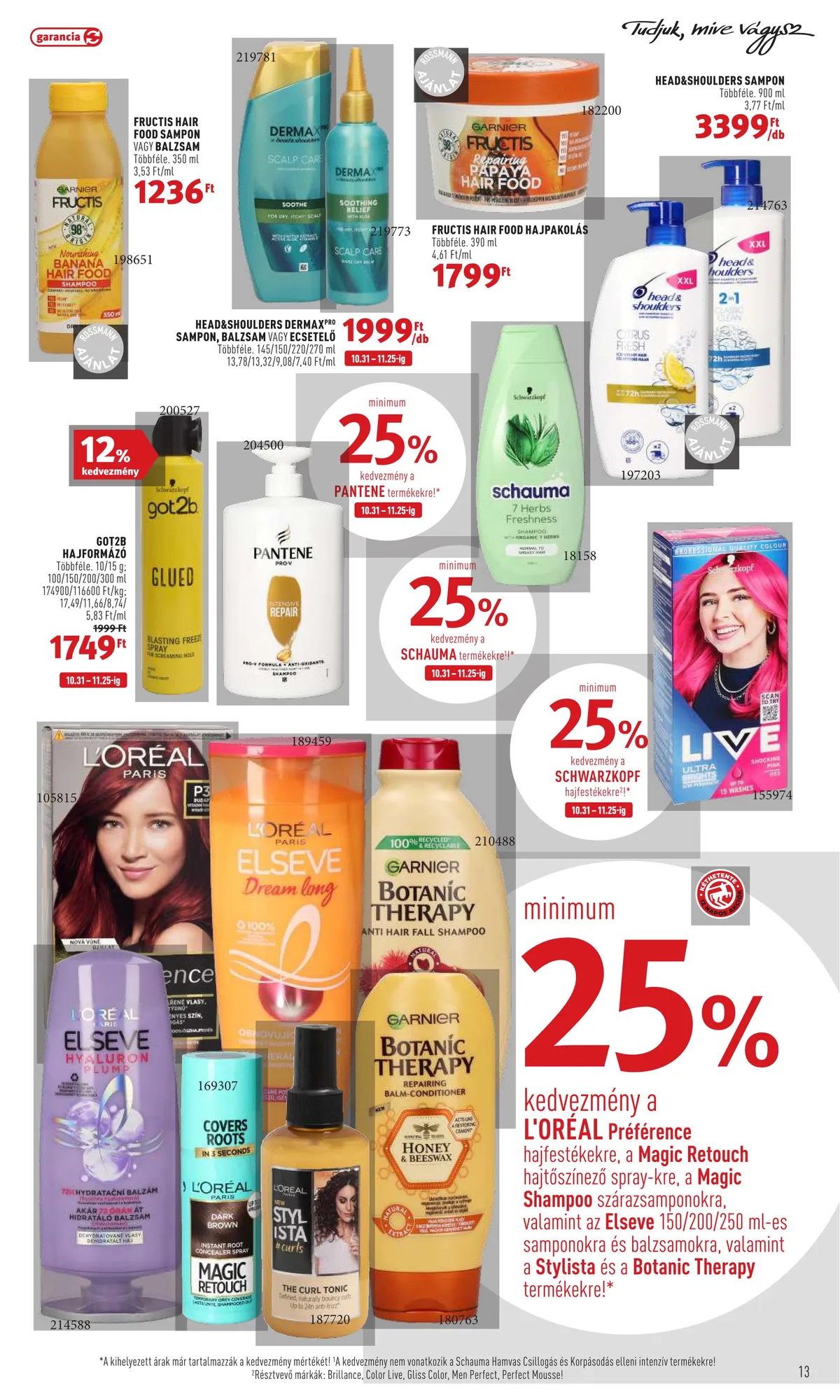 Rossmann akciós újság 10.31–11.11 – 13. oldal
