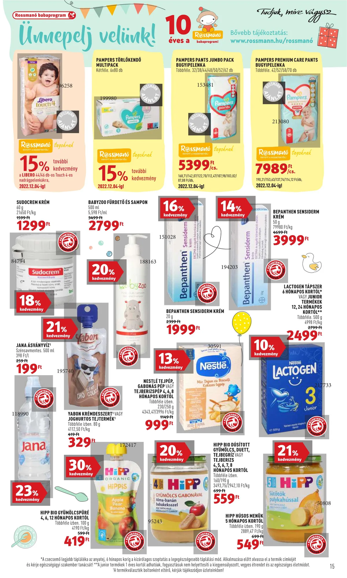 Rossmann akciós újság 10.31–11.11 – 15. oldal