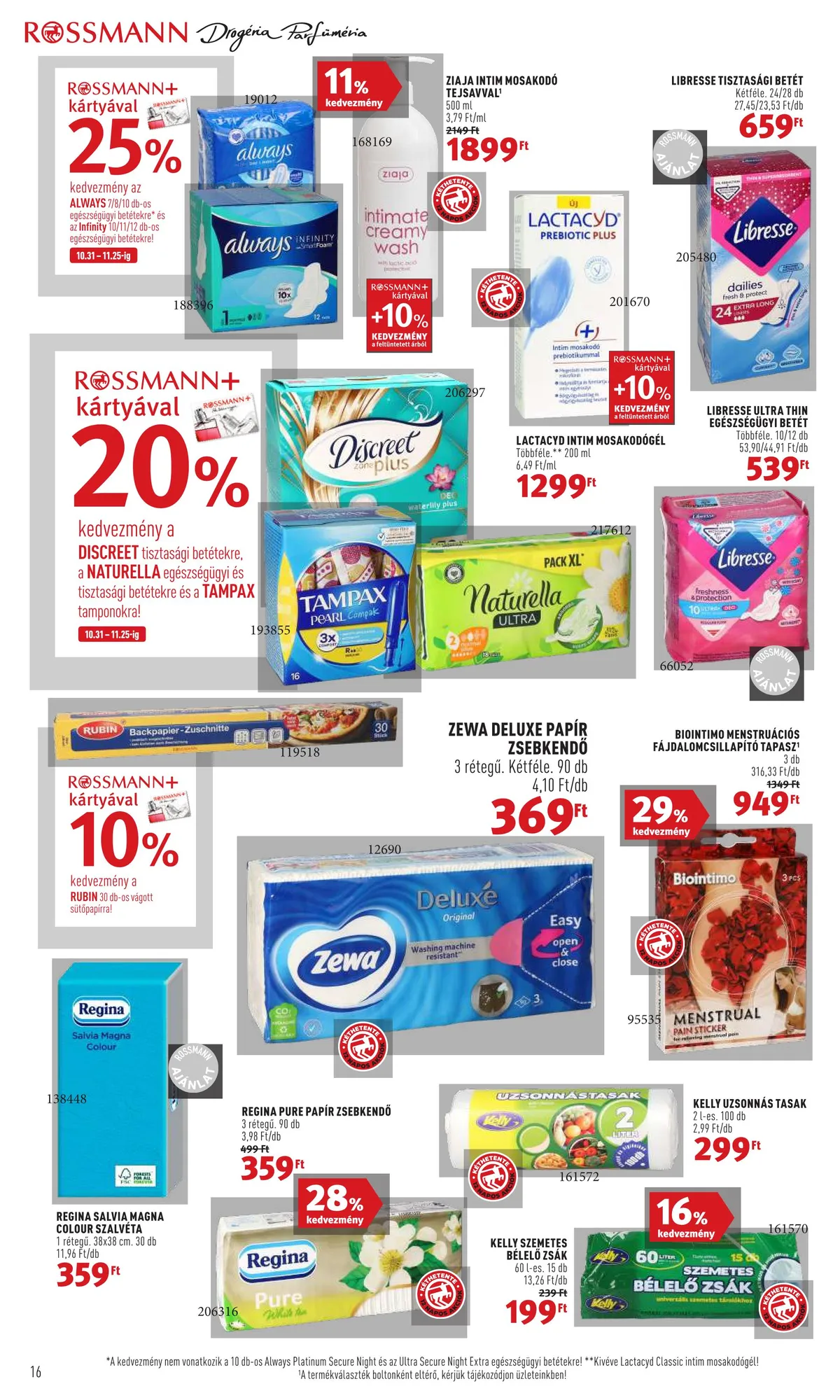Rossmann akciós újság 10.31–11.11 – 16. oldal