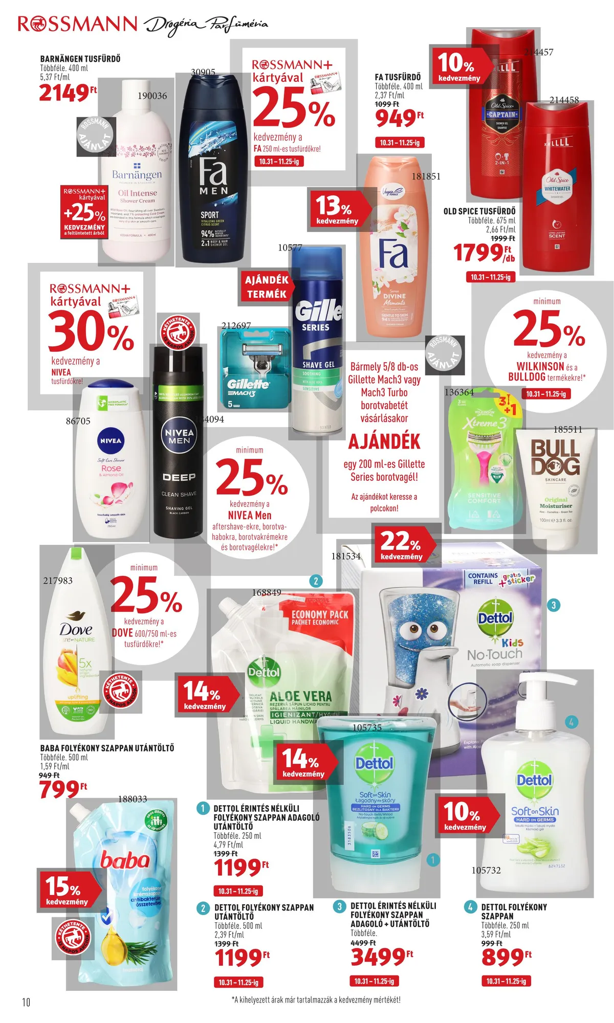 Rossmann akciós újság 11.14–11.25 – 10. oldal